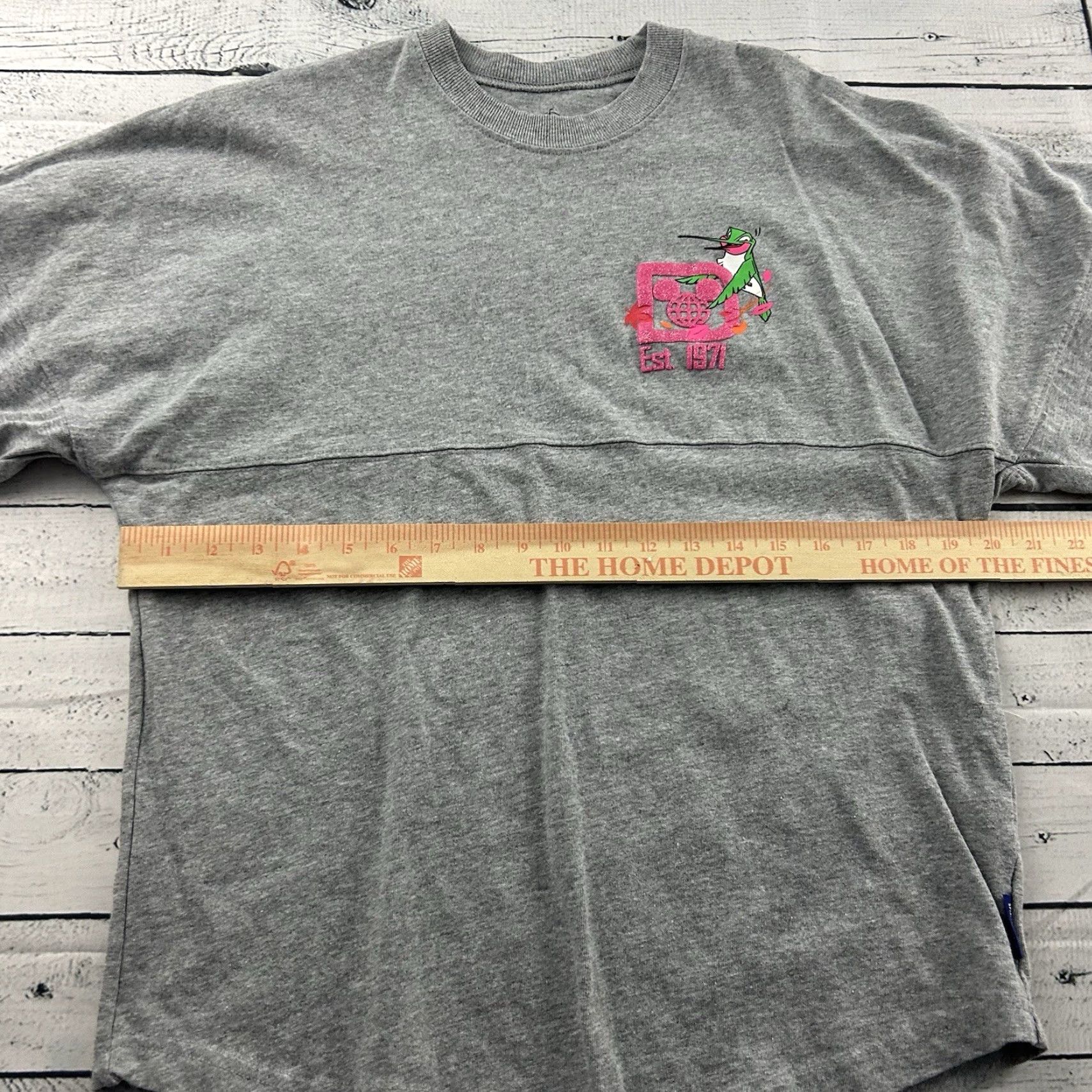 Disney Disney Spirit Jersey Hummingbird Long Sleeve Shirt Men's Small Gray Size US S / EU 44-46 / 1 - 6 Thumbnail