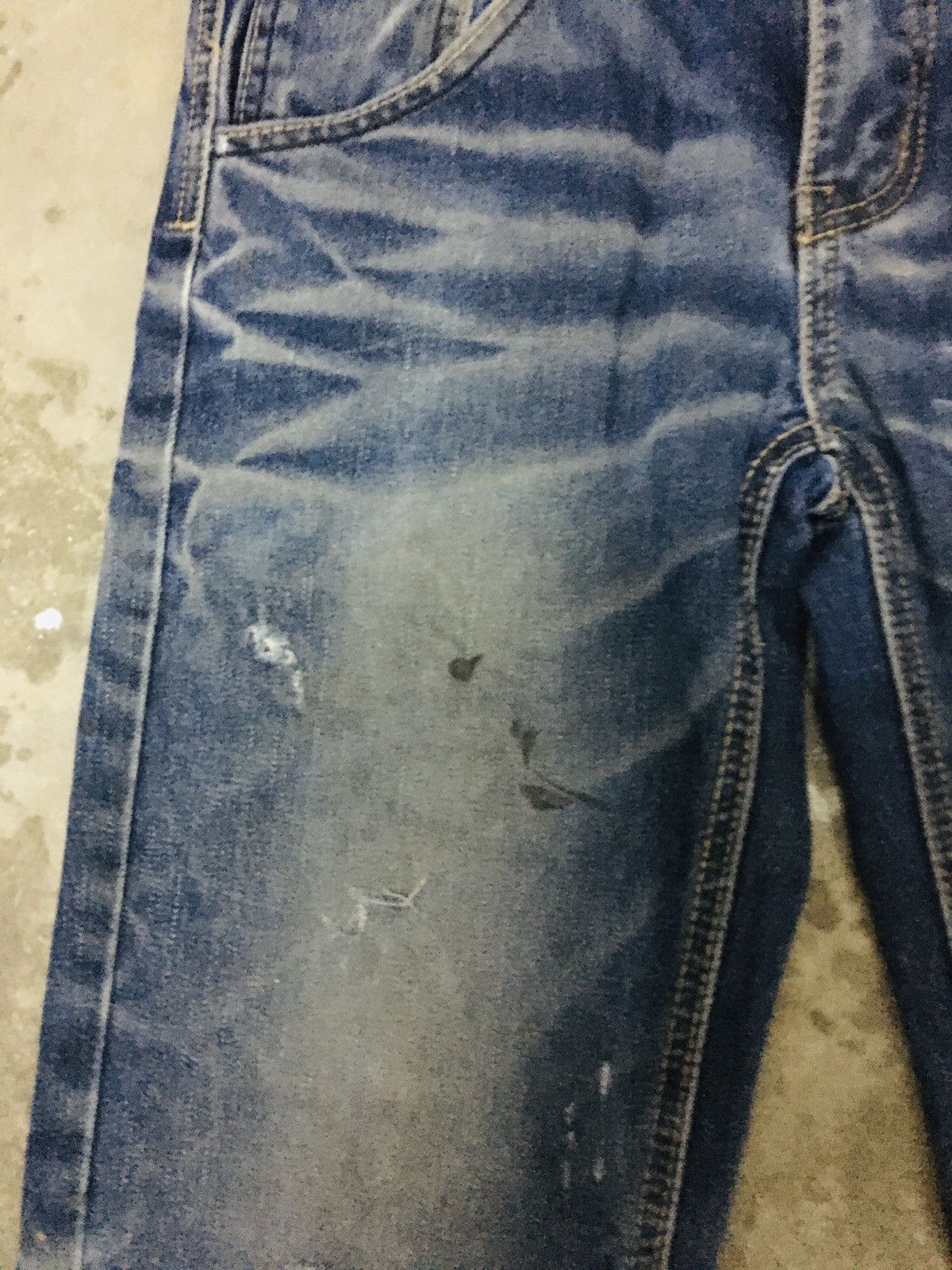 Japanese Brand Let’star Distressed Jeans (15) Size US 31 - 4 Thumbnail
