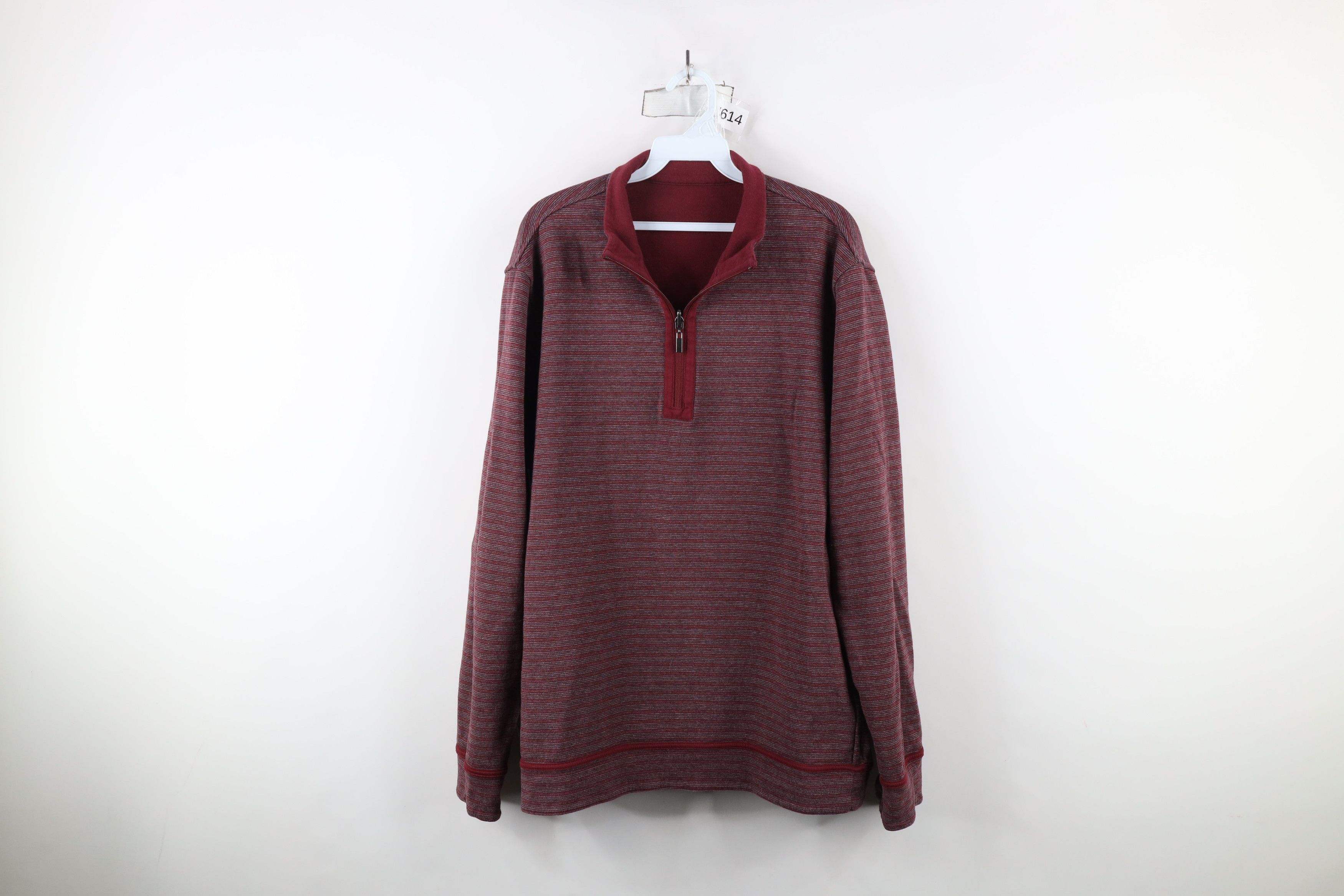 Vintage Bugatchi Uomo Blank Reversible Half Zip Pullover Sweater Red Size US XL / EU 56 / 4 - 11 Thumbnail