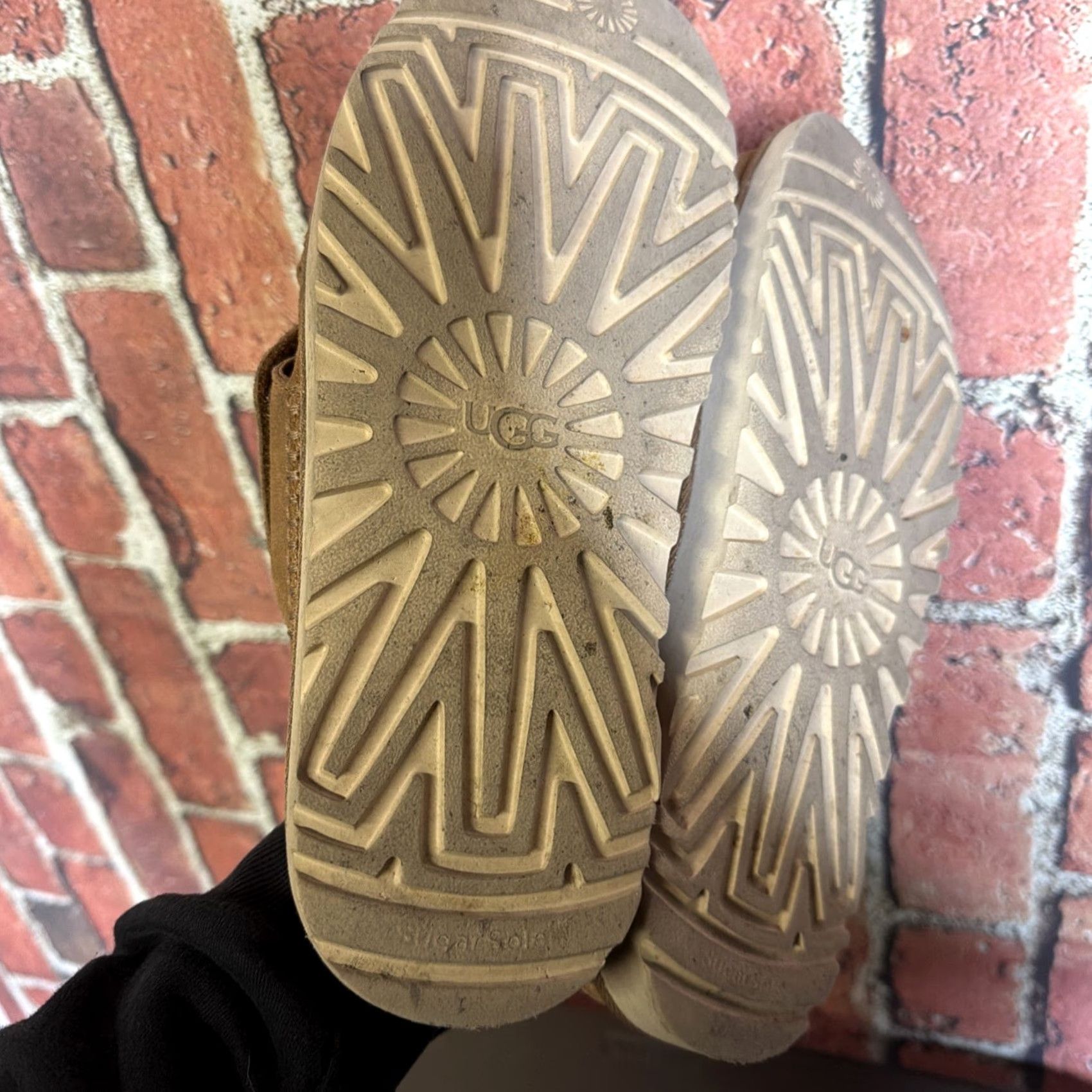 Ugg Ugg Goldstar Cross Slide Sandals Platform Suede Leather Women Sz 11 Brown Size US 11 / IT 41 - 4 Thumbnail