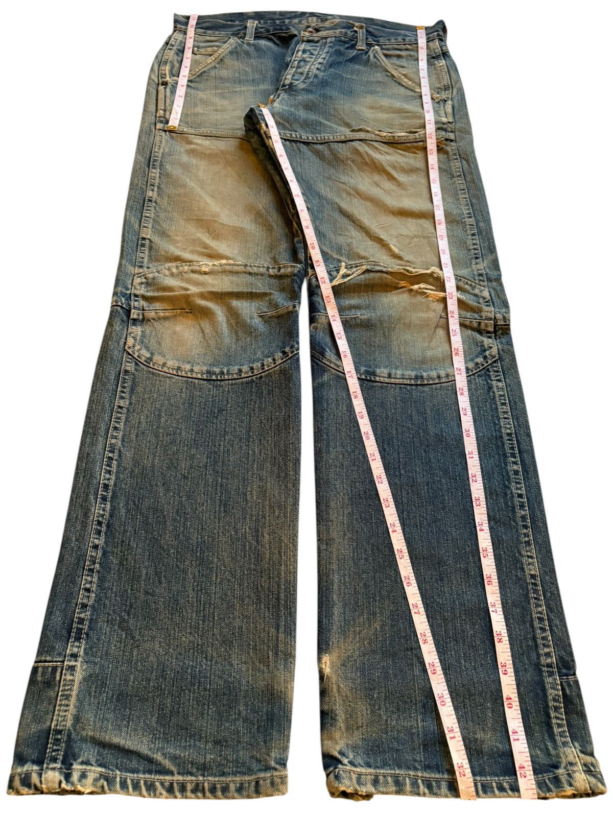 Japanese Brand Vintage Japanese Gowest Mud Wash Military Baggy Jeans Size US 34 / EU 50 - 12 Thumbnail