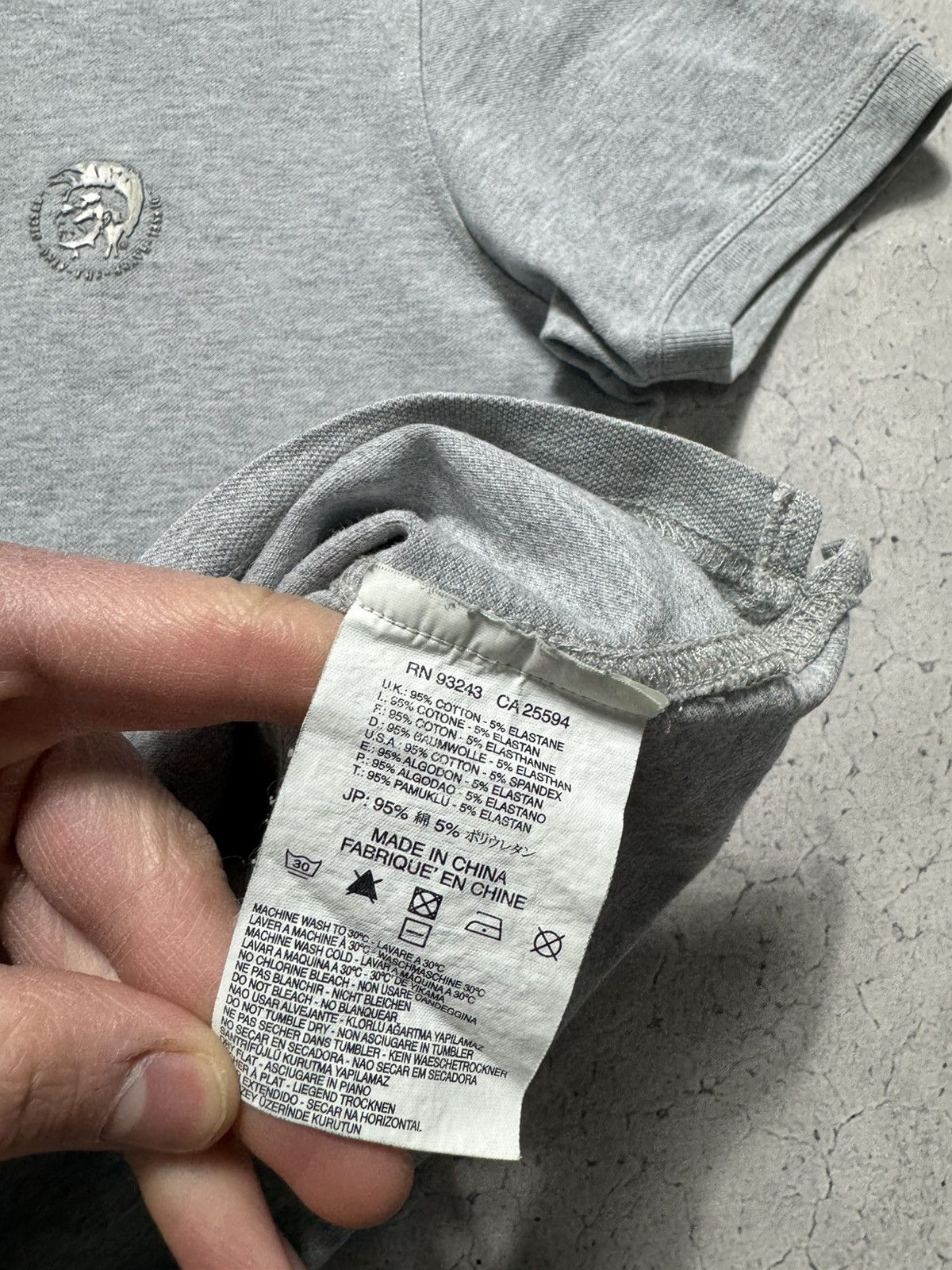 Diesel Diesel Industry Polo Shirt Grey Size XL Size US XL / EU 56 / 4 - 7 Thumbnail
