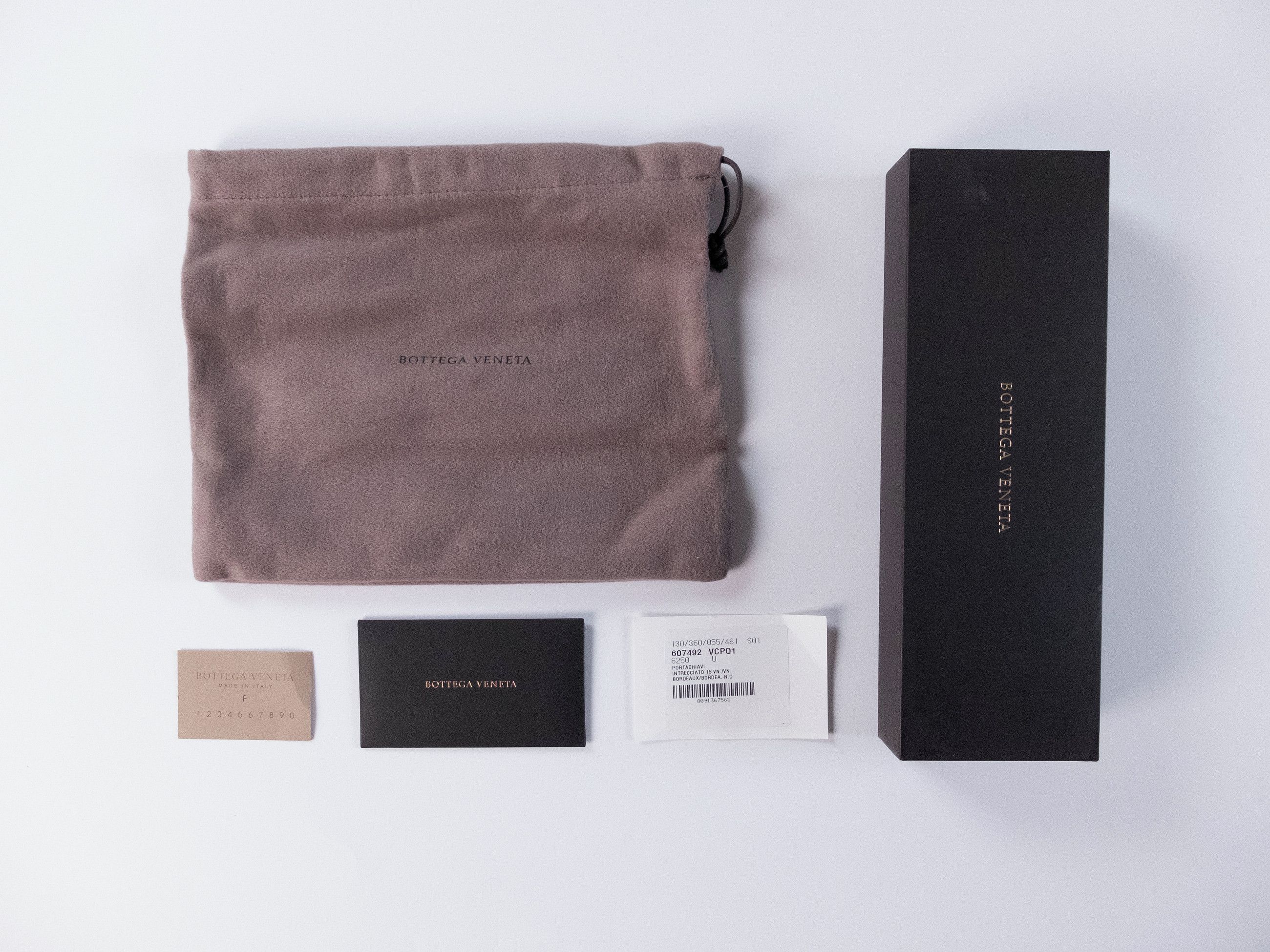 Bottega Veneta BOTTEGA VENETA burgundy intrecciato woven leather keyring q Size ONE SIZE - 8 Thumbnail