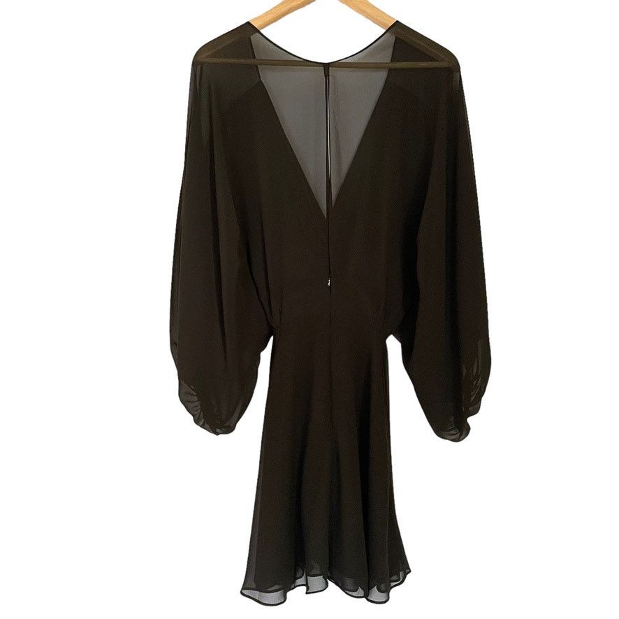 Mara Hoffman Mara Hoffman Black Chiffon Balloon Sleeve Mini Dress Size S / US 4 / IT 40 - 2 Thumbnail