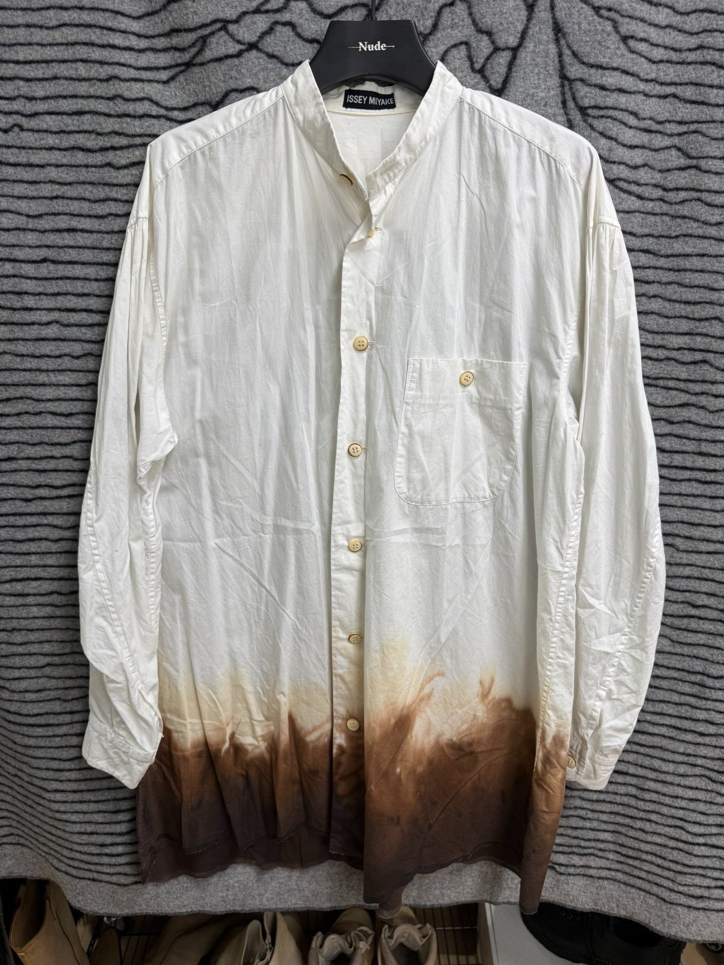 Issey Miyake Issey Miyake Loose Burned Button Shirt Size US M / EU 48-50 / 2 - 1 Thumbnail