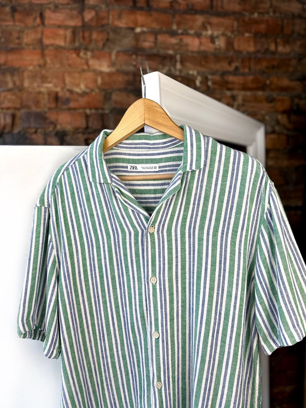 Zara Men’s Shirts Zara Striped Linen Button Up Multicolour Size US M / EU 48-50 / 2 - 5 Thumbnail