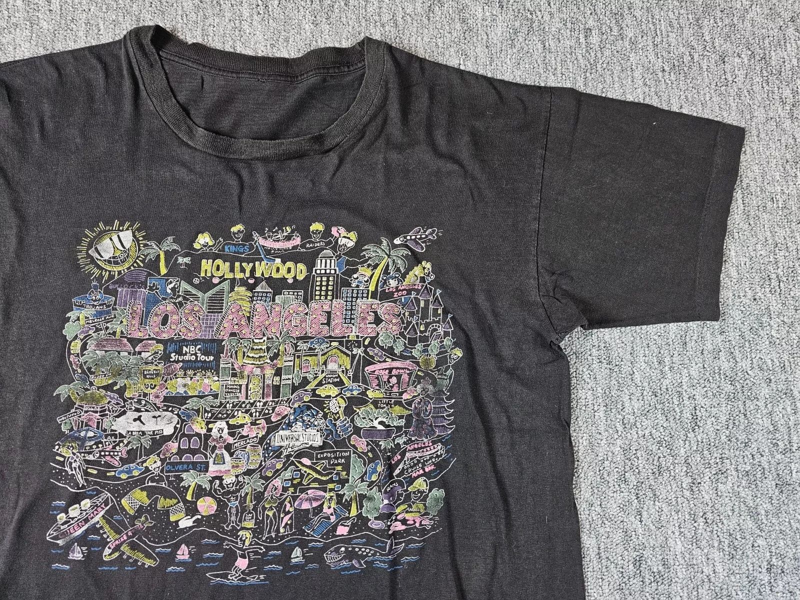 Vintage 80s Los Angeles Hollywood T-Shirt L Single Stich USA made Size US L / EU 52-54 / 3 - 8 Thumbnail