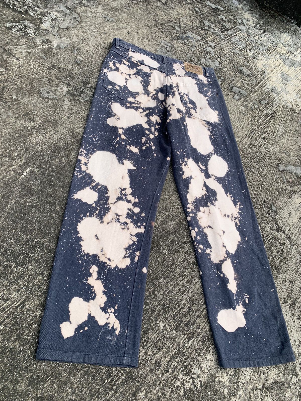 Le Grande Bleu (L.G.B.) Rare 🔥 Bobson tie dye jeans Size US 33 - 13 Thumbnail