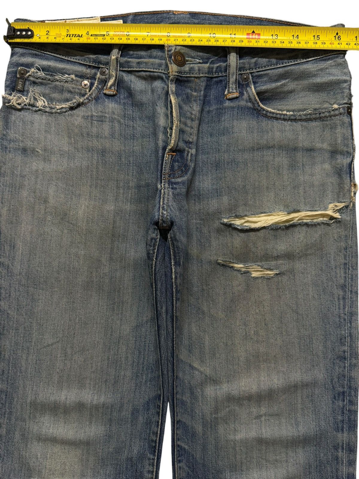 Abercrombie & Fitch Vintage 90s Abercrombie & Fitch Faded Distress Straight Leg Size US 32 / EU 48 - 8 Thumbnail