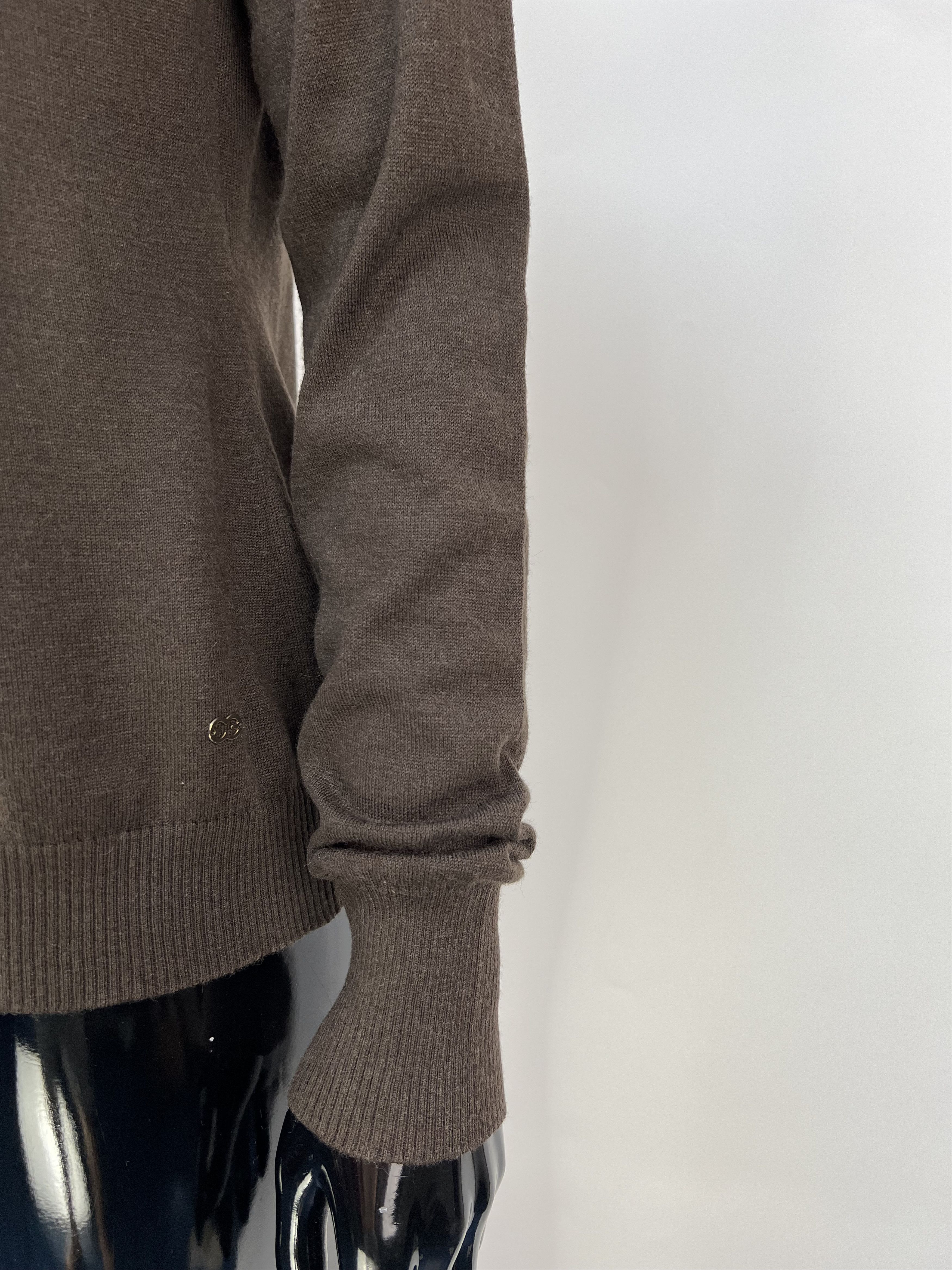 Escada Escada Brown Wool Silk Cashmere Turtleneck Sweater Size S Size S / US 4 / IT 40 - 3 Thumbnail