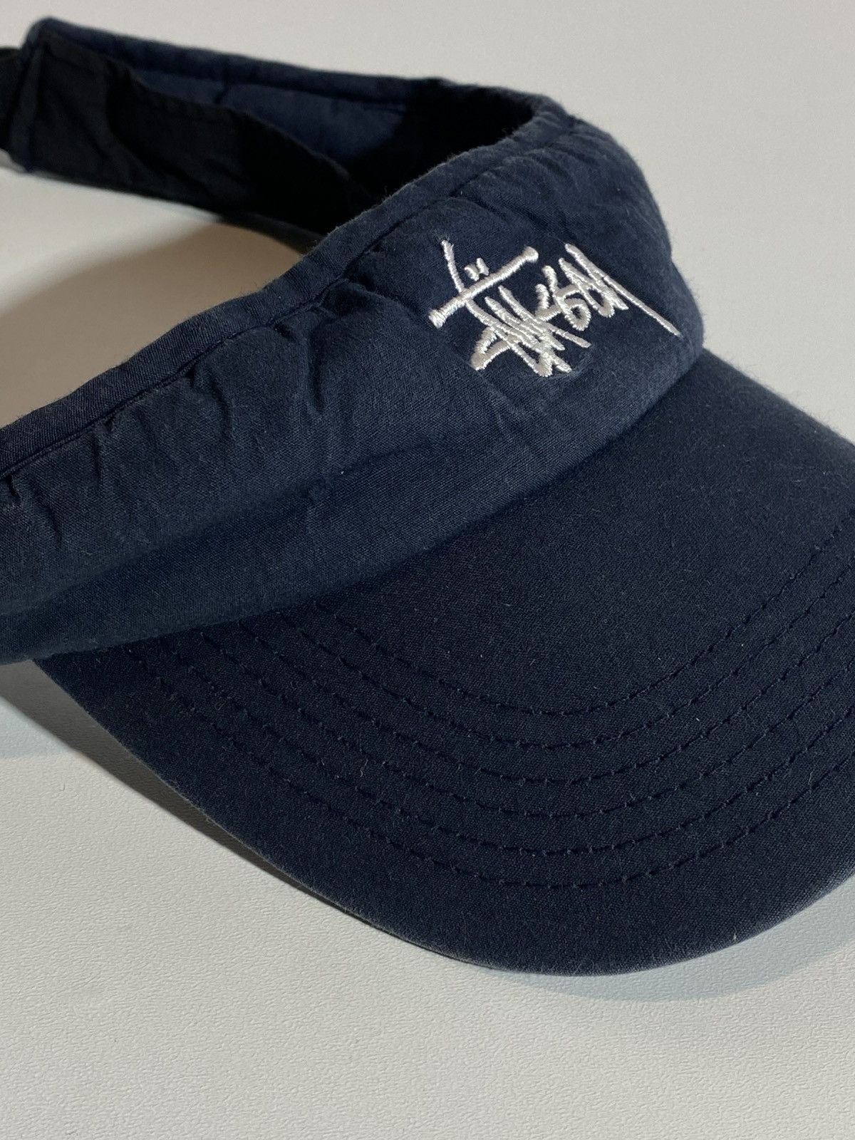 Stussy 🔥 VERY RARE 90s STUSSY EMBROIDERED LOGO VISOR CAP HAT Size ONE SIZE - 5 Thumbnail