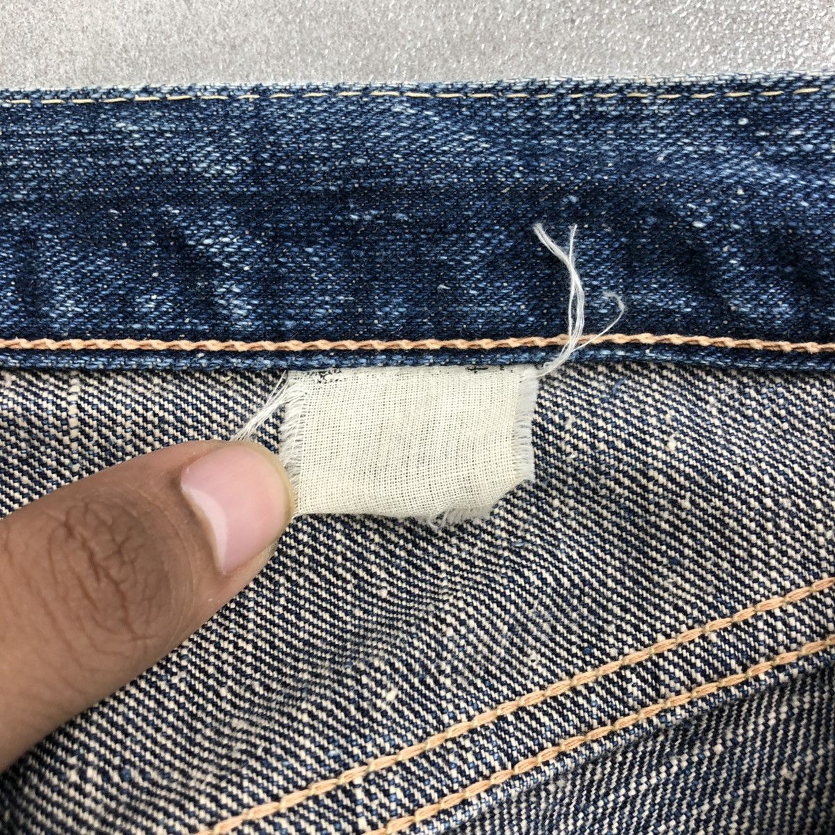 Japanese Brand × Sugar Cane 🇯🇵 Vintage Sugar Cane Onikiwa Distressed Faded Selvedge Jeans Size US 27 - 10 Thumbnail