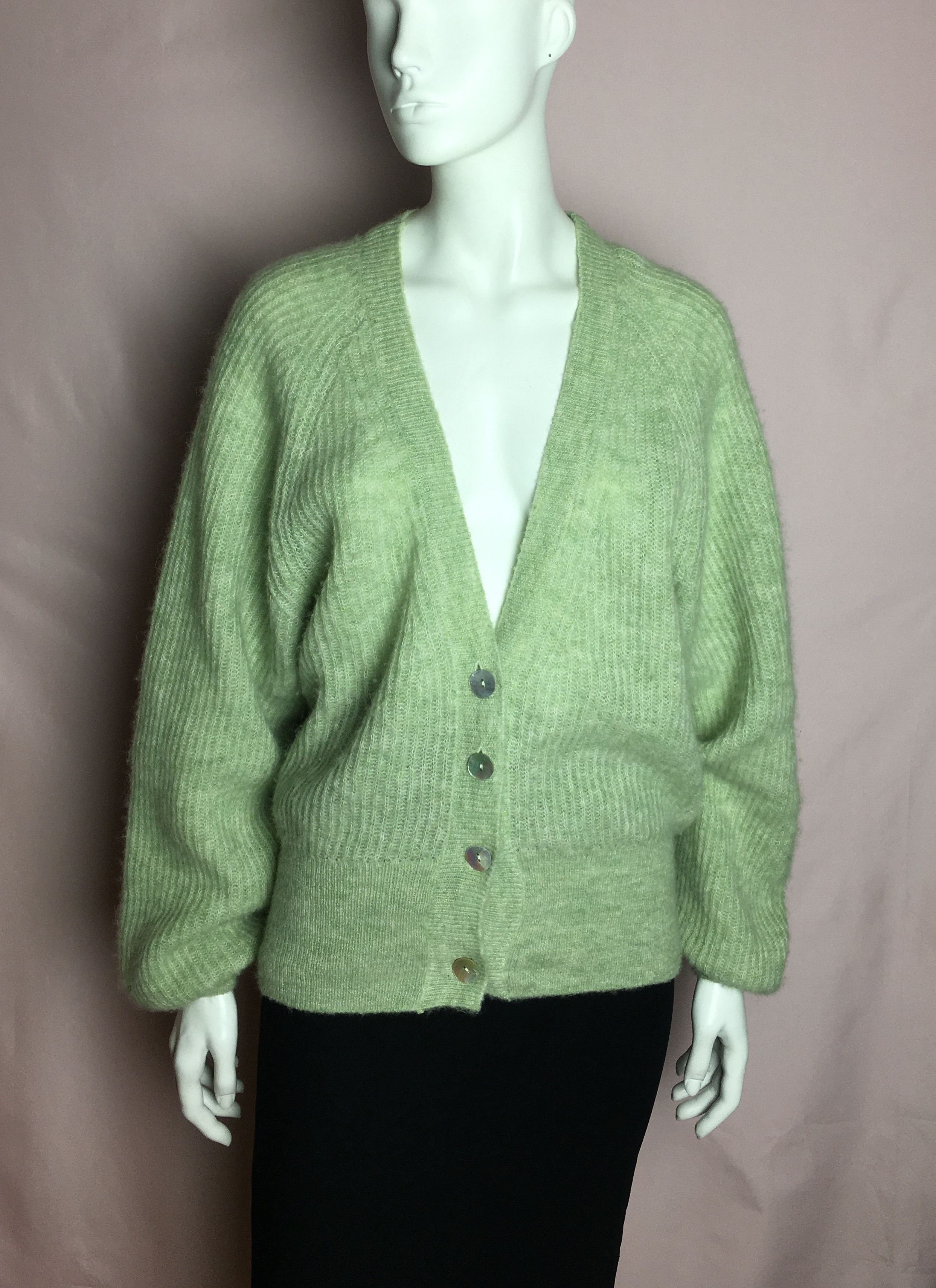 Other IVY & OAK Alpaca Wool Cardigan Light Green EU 36 Size S / US 4 / IT 40 - 2 Thumbnail