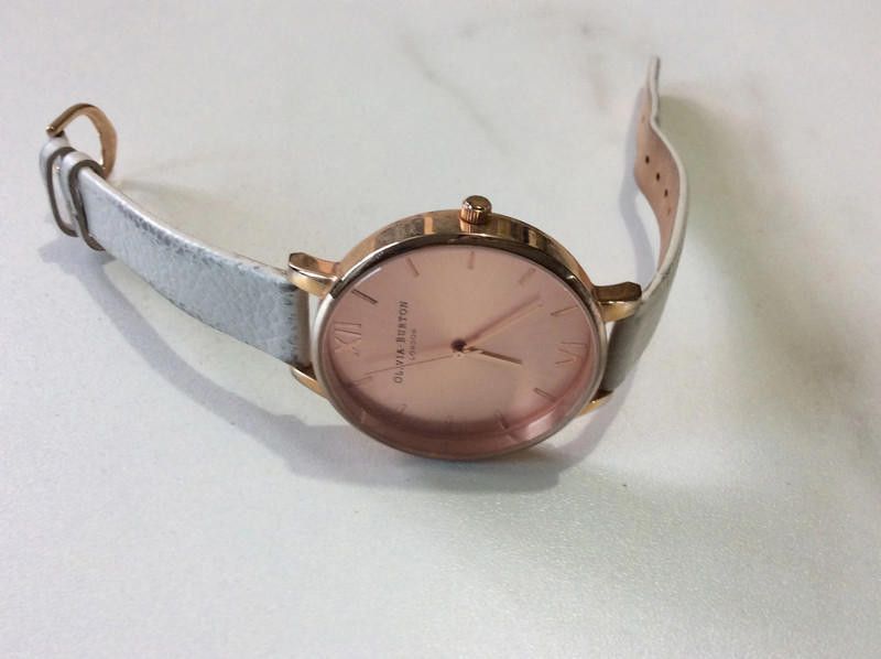 Designer Olivia ladies grey leather strap watch Size ONE SIZE - 2 Thumbnail