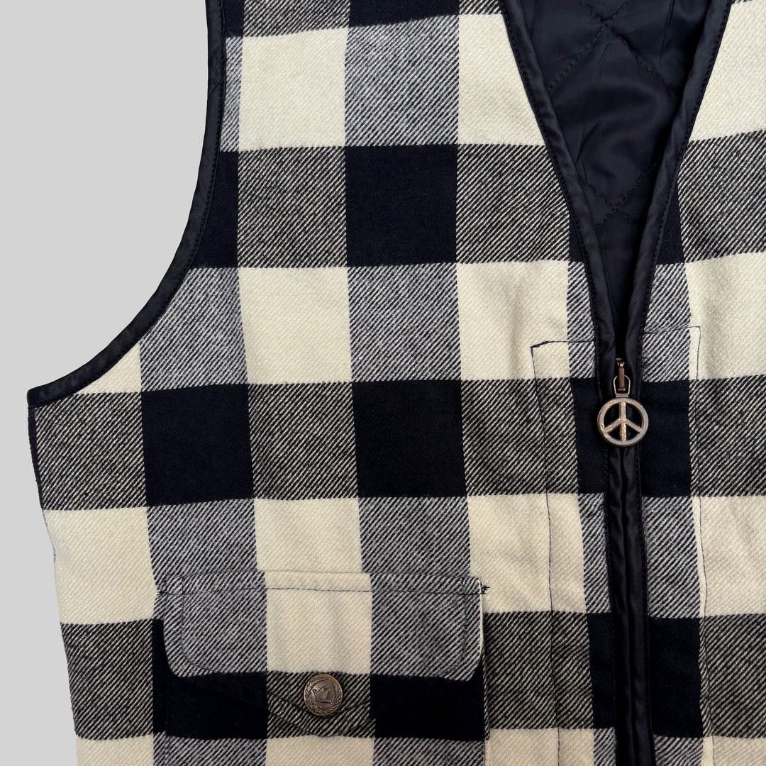 Moschino Moschino Jeans 1990 90s Vintage Peace Designer Rare Vest Size US M / EU 48-50 / 2 - 3 Thumbnail