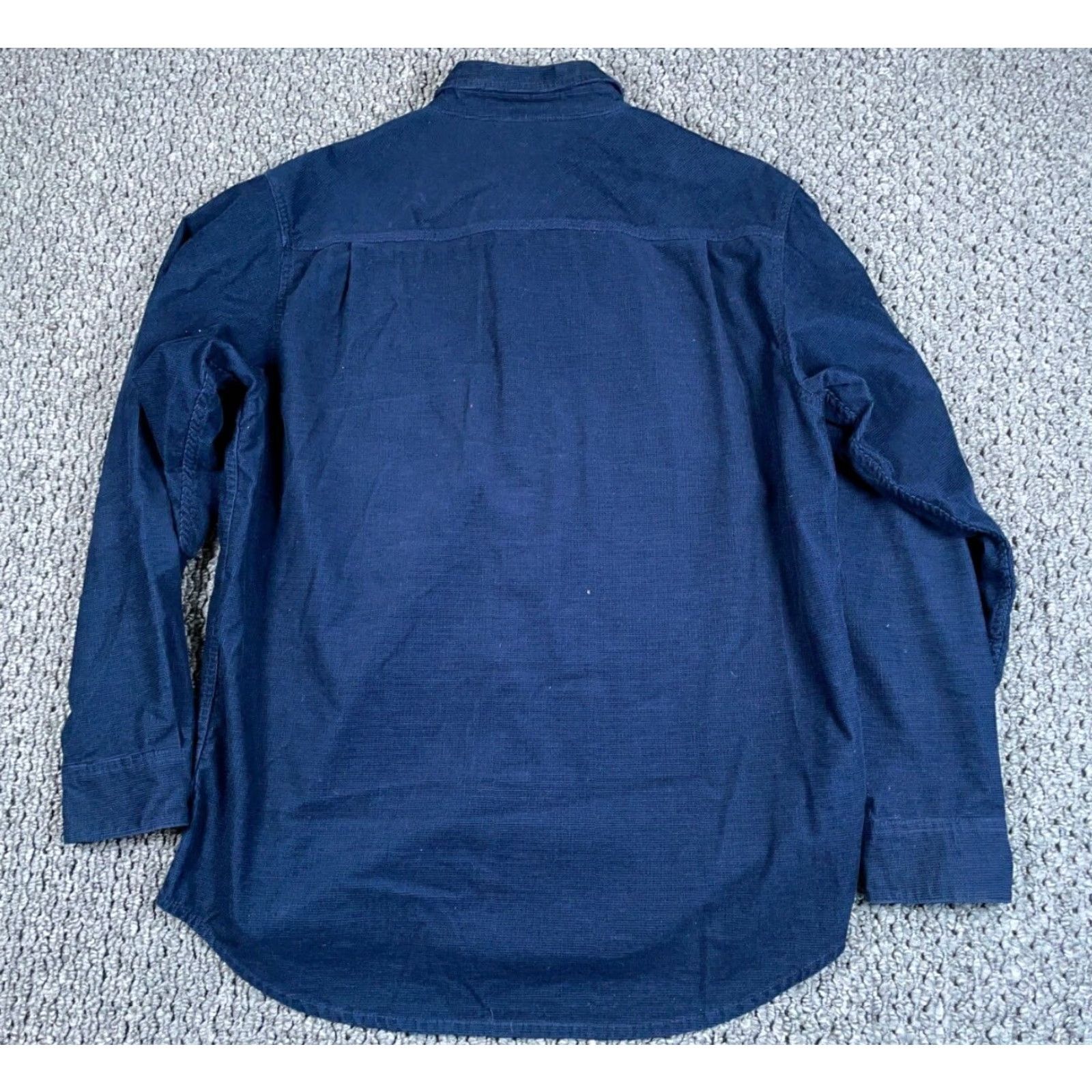 Eddie Bauer Eddie Bauer Shirt Corduroy Adult Large Dark Blue Relaxed Fit 90s Preppy Mens Shirt Size US L / EU 52-54 / 3 - 2 Thumbnail