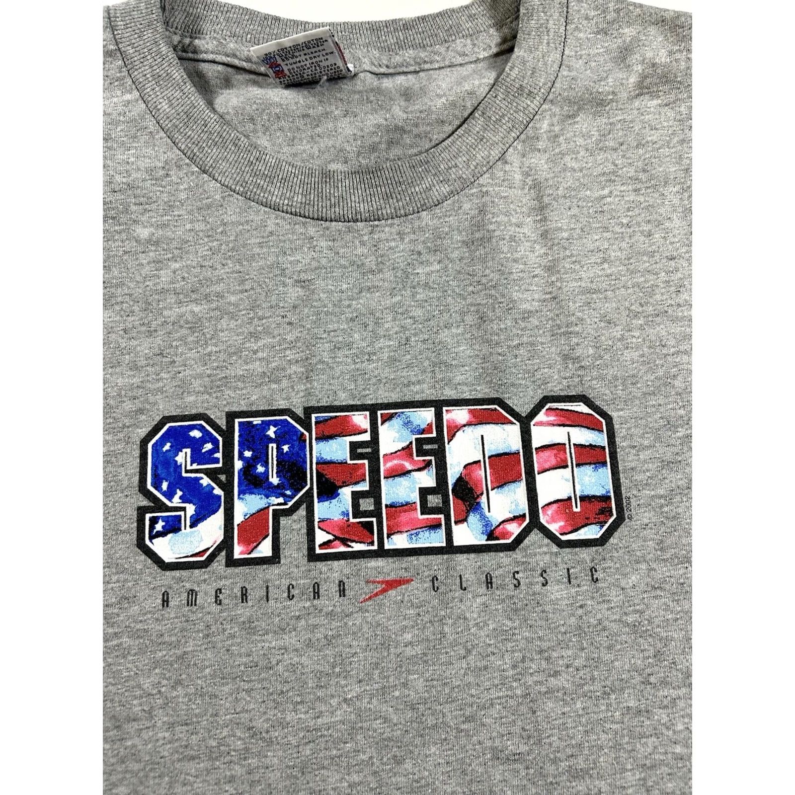Speedo VINTAGE Speedo American Classic 2002 Swim T-Shirt Large Gray USA Size US L / EU 52-54 / 3 - 4 Thumbnail