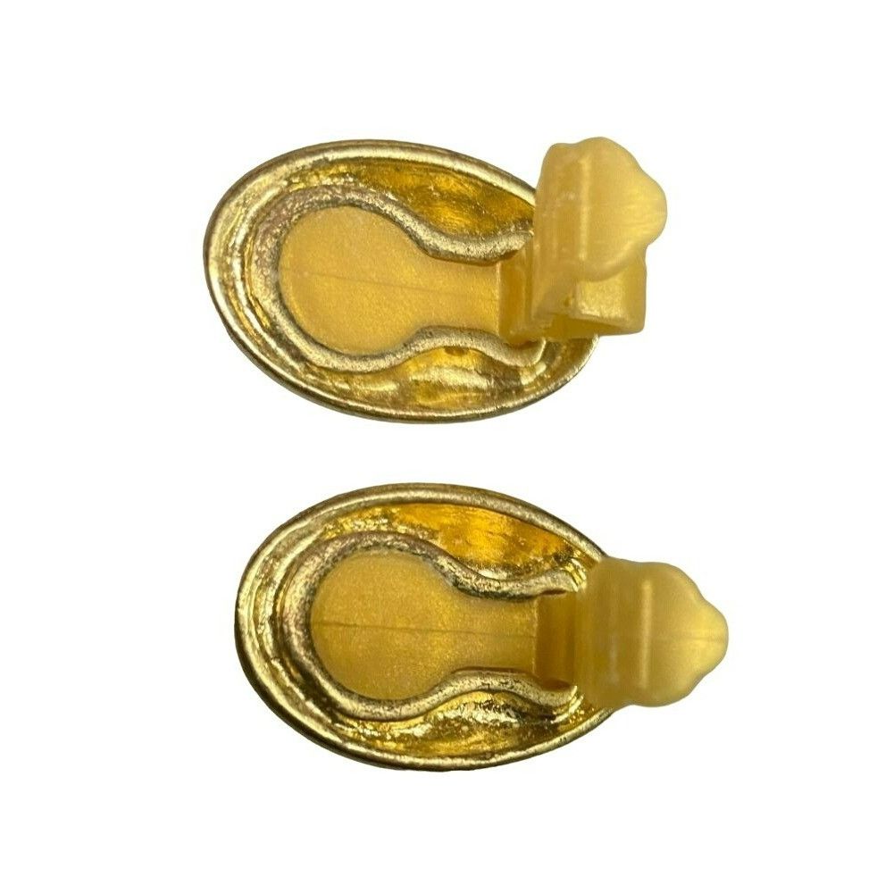 Other Vintage Gold-Tone Oval Dome Clip-On Earrings Size ONE SIZE - 4 Thumbnail