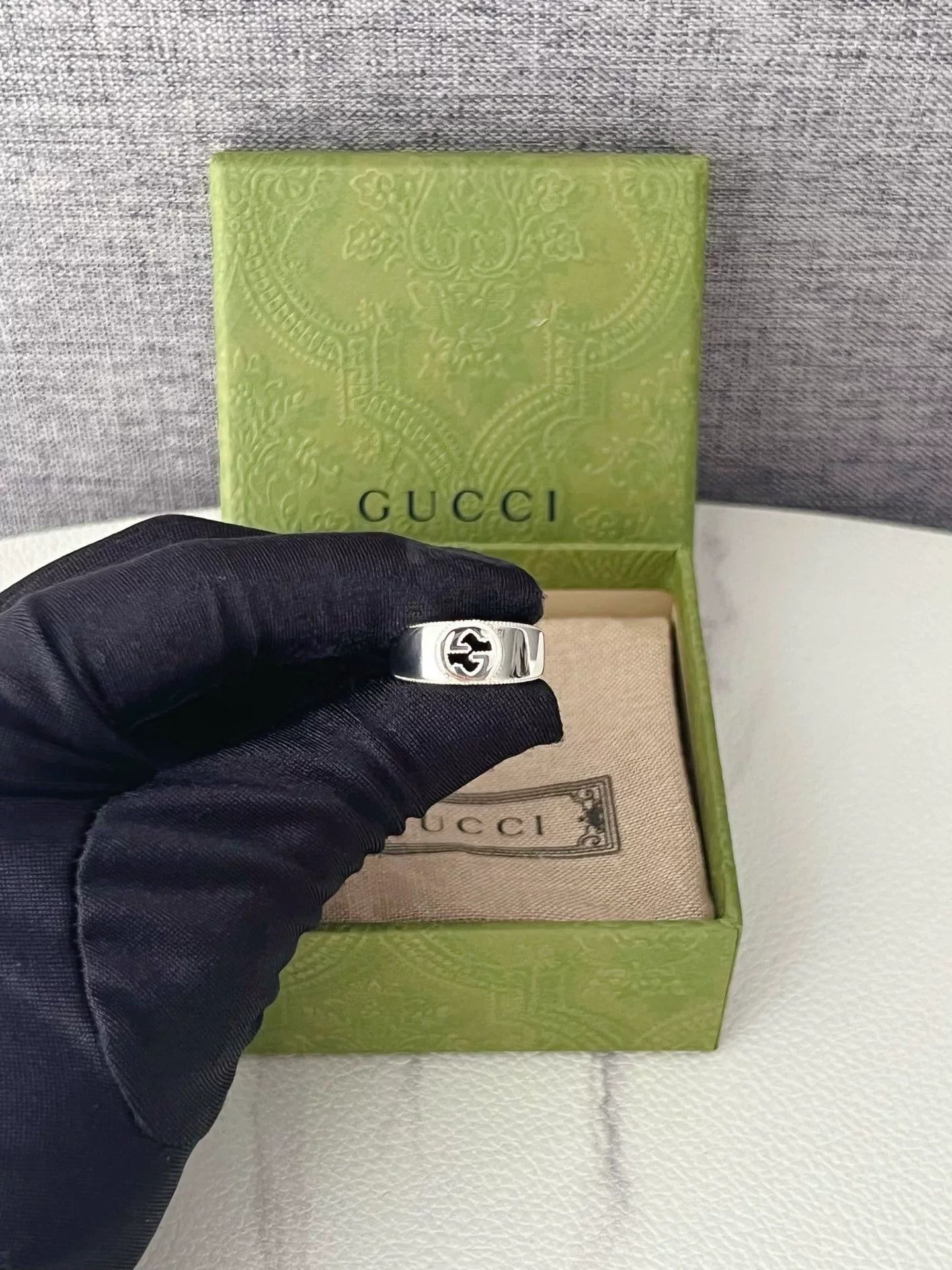 Gucci Gucci 3D GG Cutout Ring 925 Silver Size ONE SIZE - 1 Thumbnail