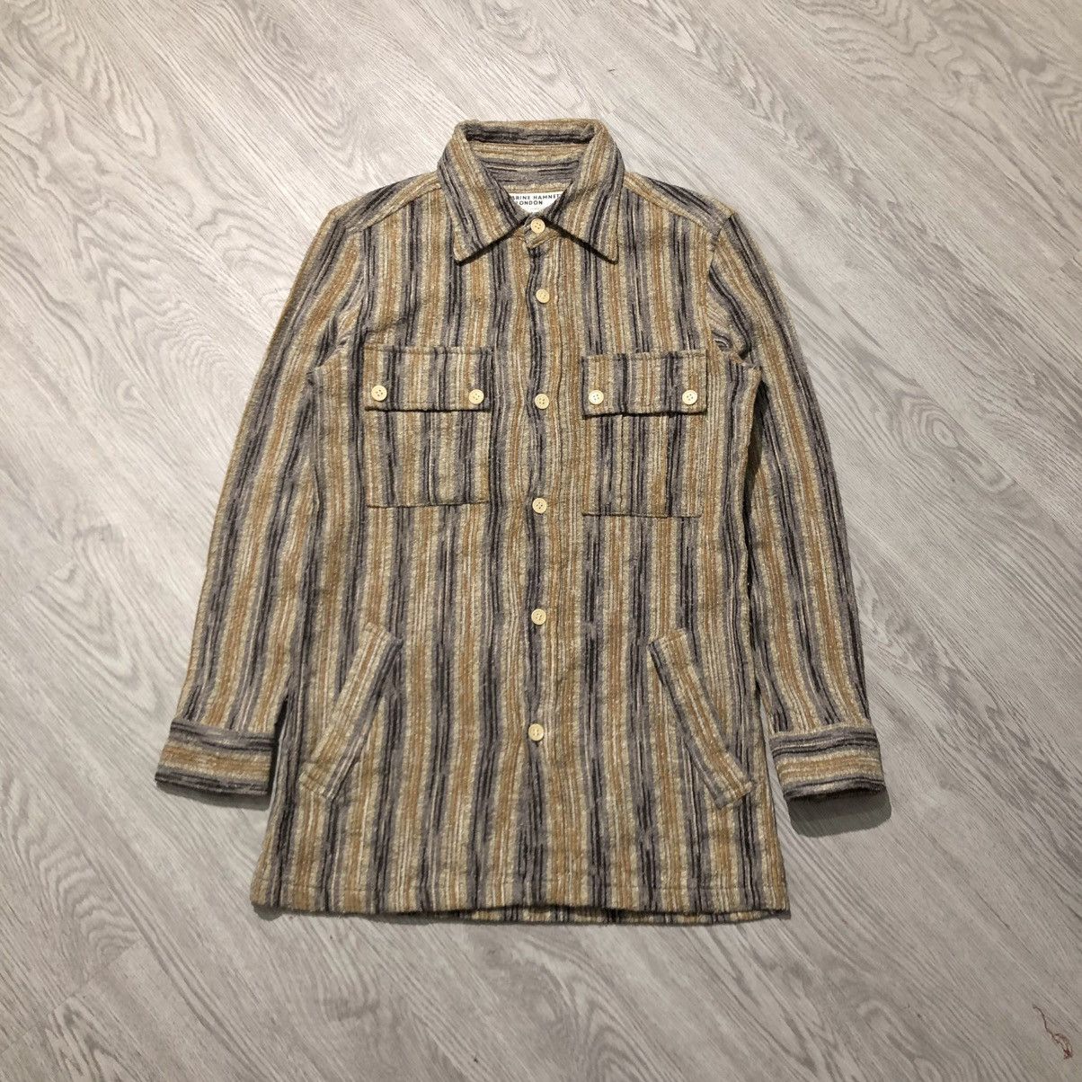 Katharine Hamnett London 🇯🇵 Vintage Katharine Hamnett London Texture Shirt Luxury Size US M / EU 48-50 / 2 - 1 Thumbnail