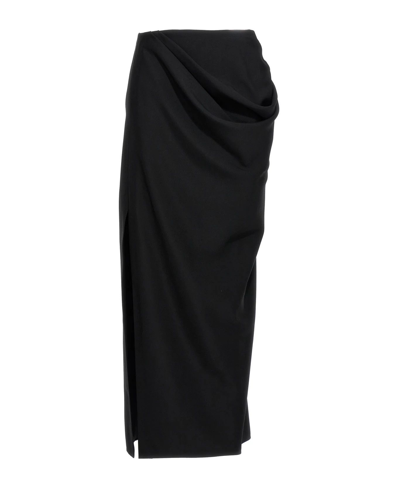 Alexander McQueen o1y0325 Maxi Skirt in Black Size 26" / US 2 / IT 38 - 1 Thumbnail