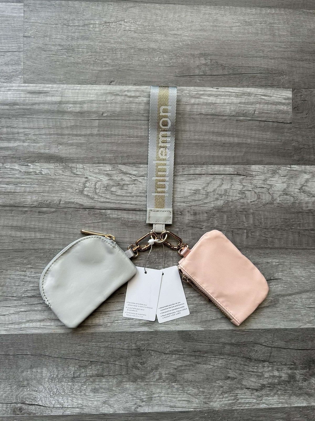 Lululemon Lululemon Dual Pouch Wristlet Peach and Gray New With Tags Size ONE SIZE - 2 Thumbnail