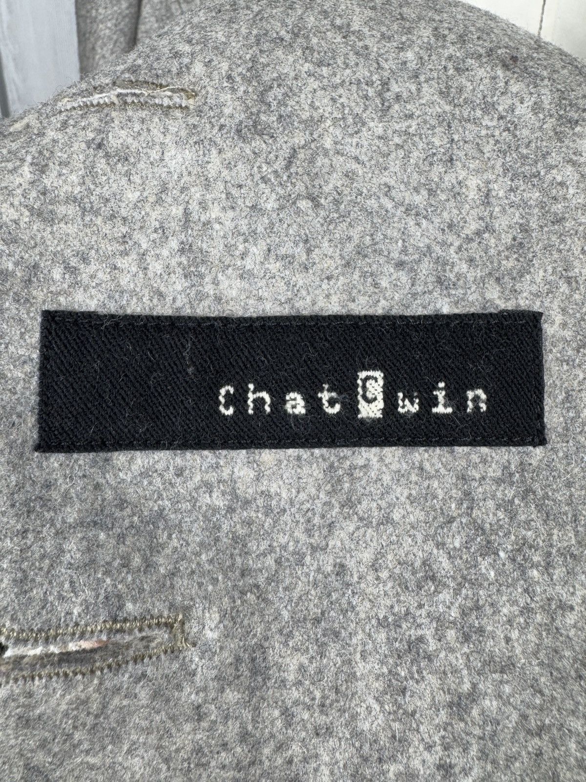 Other ChatCwin Grey Wool Double-Breasted Coat leather trim size 46 Size L / US 10 / IT 46 - 12 Thumbnail