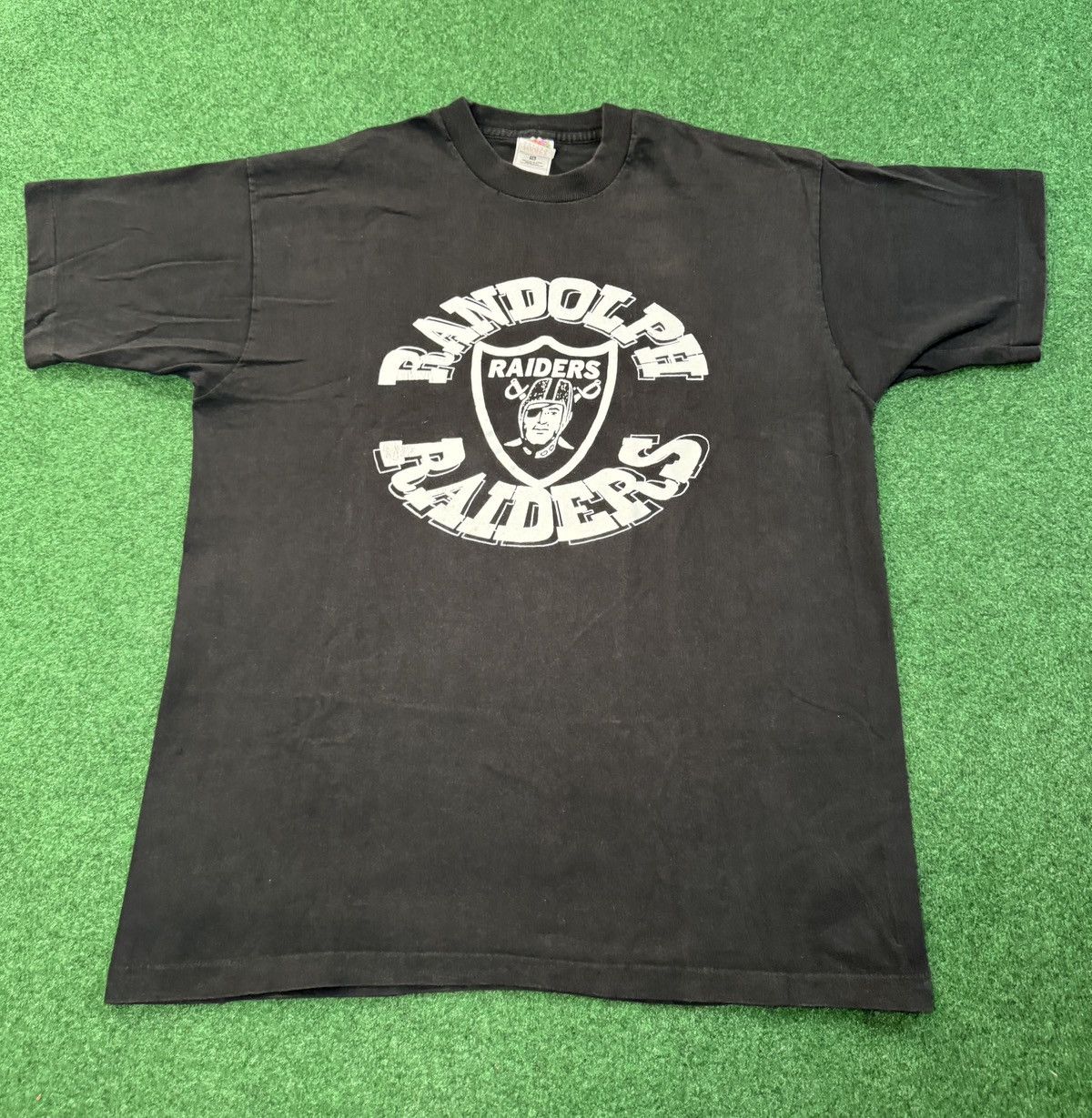 Fruit Of The Loom Vintage 90s Oakland Raiders Randolph Los Angeles T Shirt Size US XL / EU 56 / 4 - 1 Thumbnail