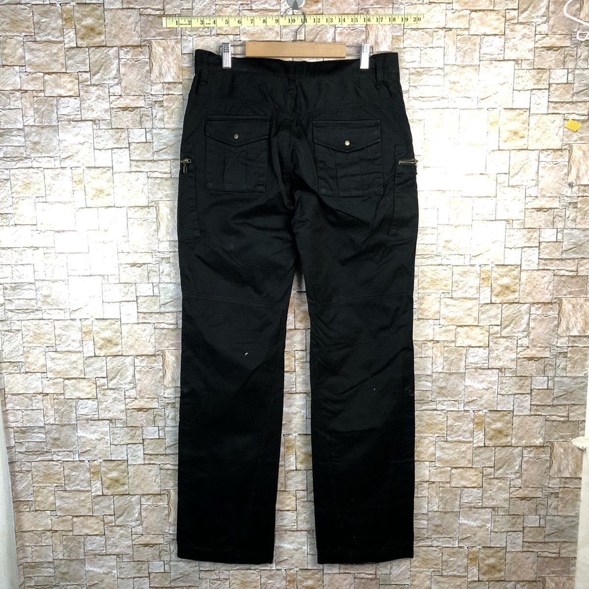 Japanese Brand Klein Plus Black Cargo Multipocket Pants #A732 Size US 31 - 13 Thumbnail