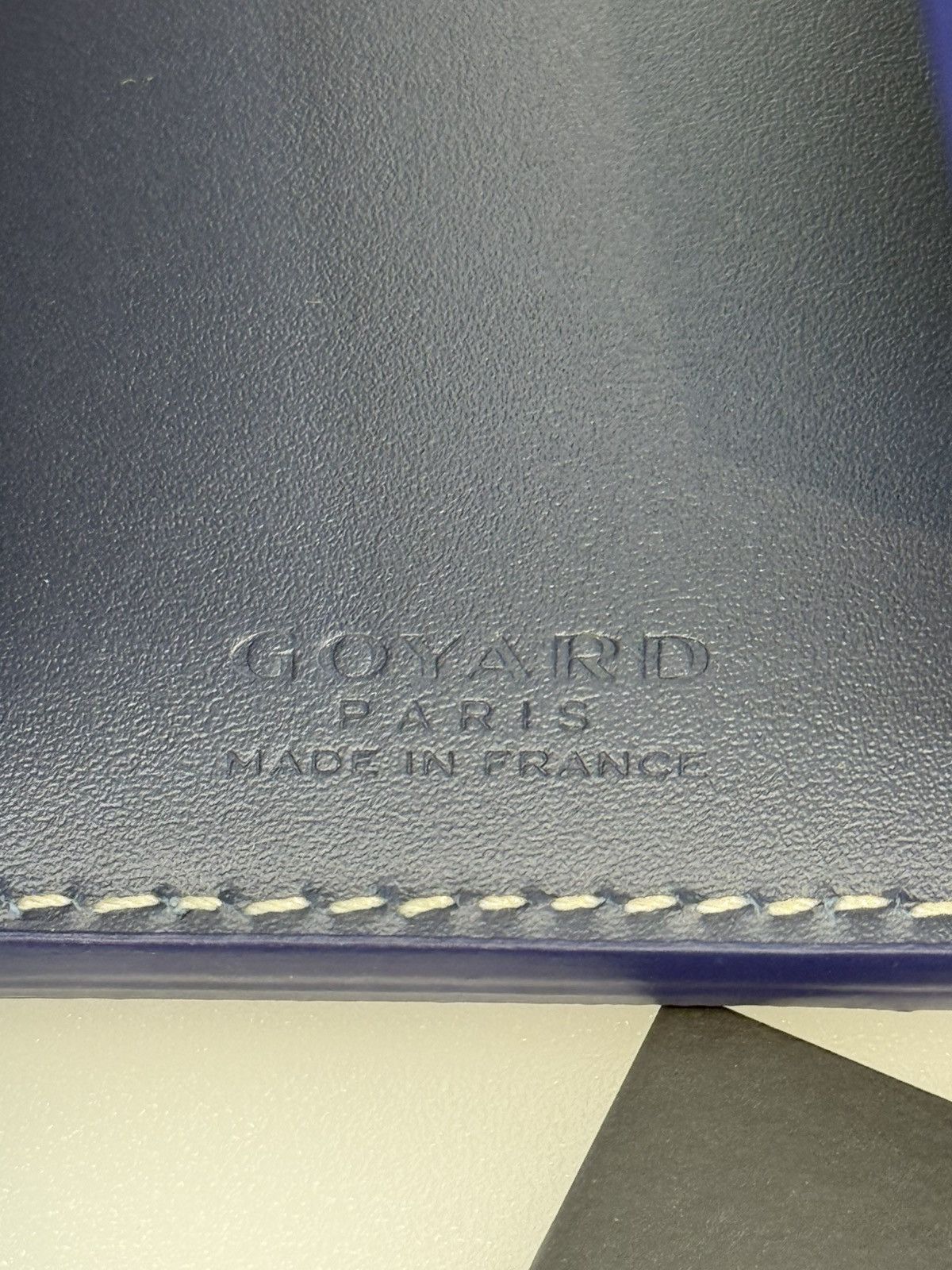 Goyard Saint Gabriel Painted Wallet Navy Blue