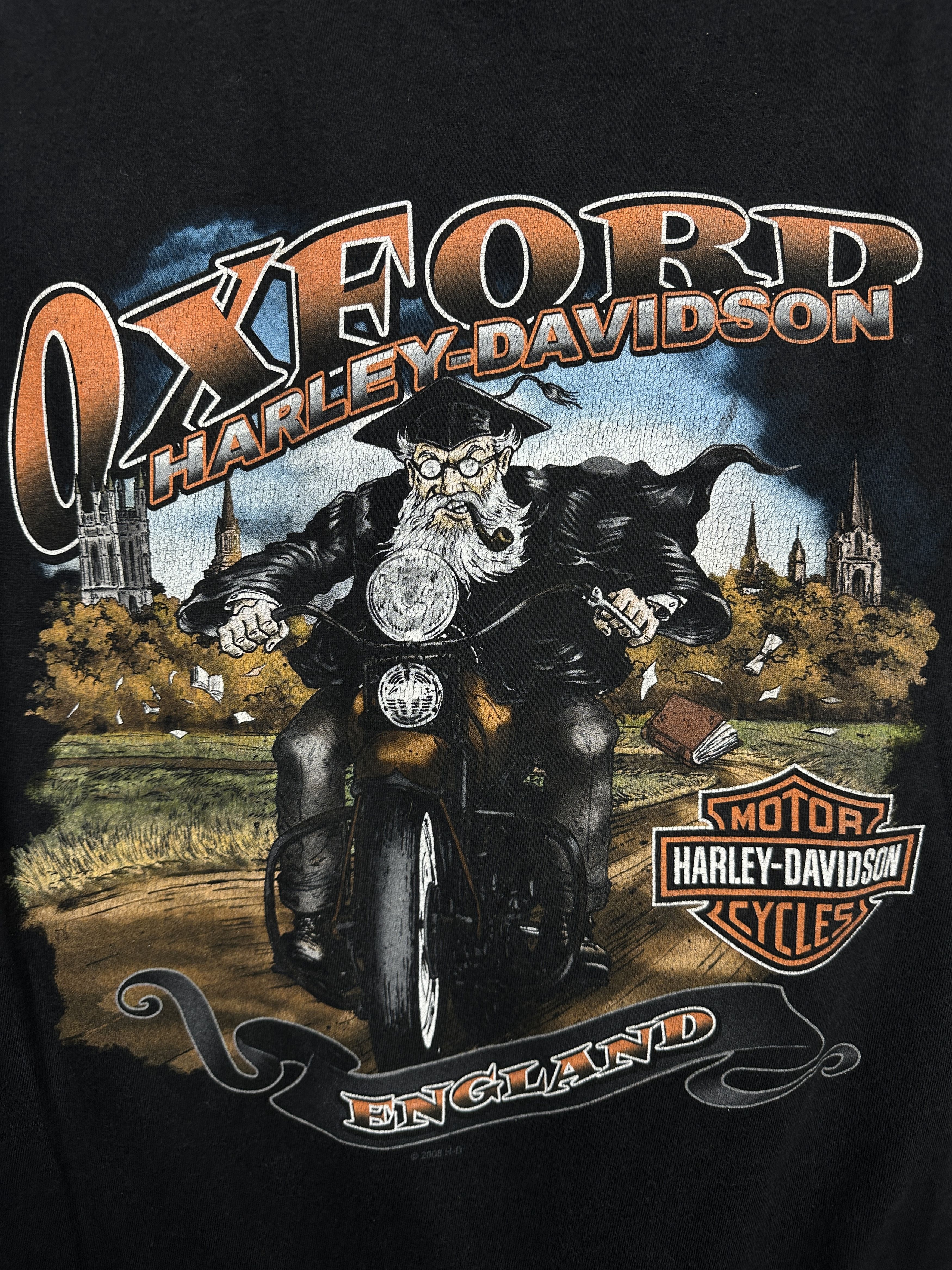 Harley Davidson Harley Davidson 2008 Oxford England Mens Crew Neck T-Shirt Size US M / EU 48-50 / 2 - 3 Thumbnail