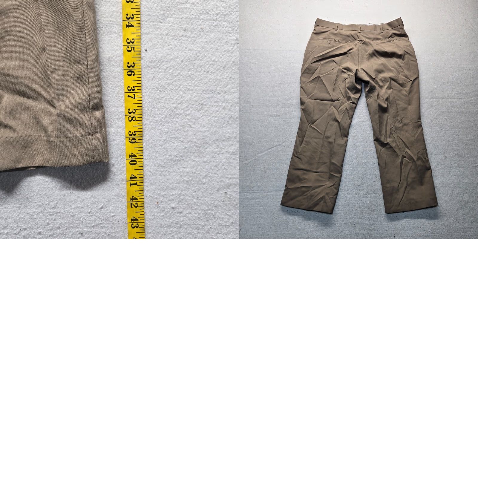 Haband Haband Pants Adult Men 40 x 29 Brown Flat Front Dress Pants Mens Size 40 Color Brown Inseam 29 Size US 40 / EU 56 - 8 Thumbnail