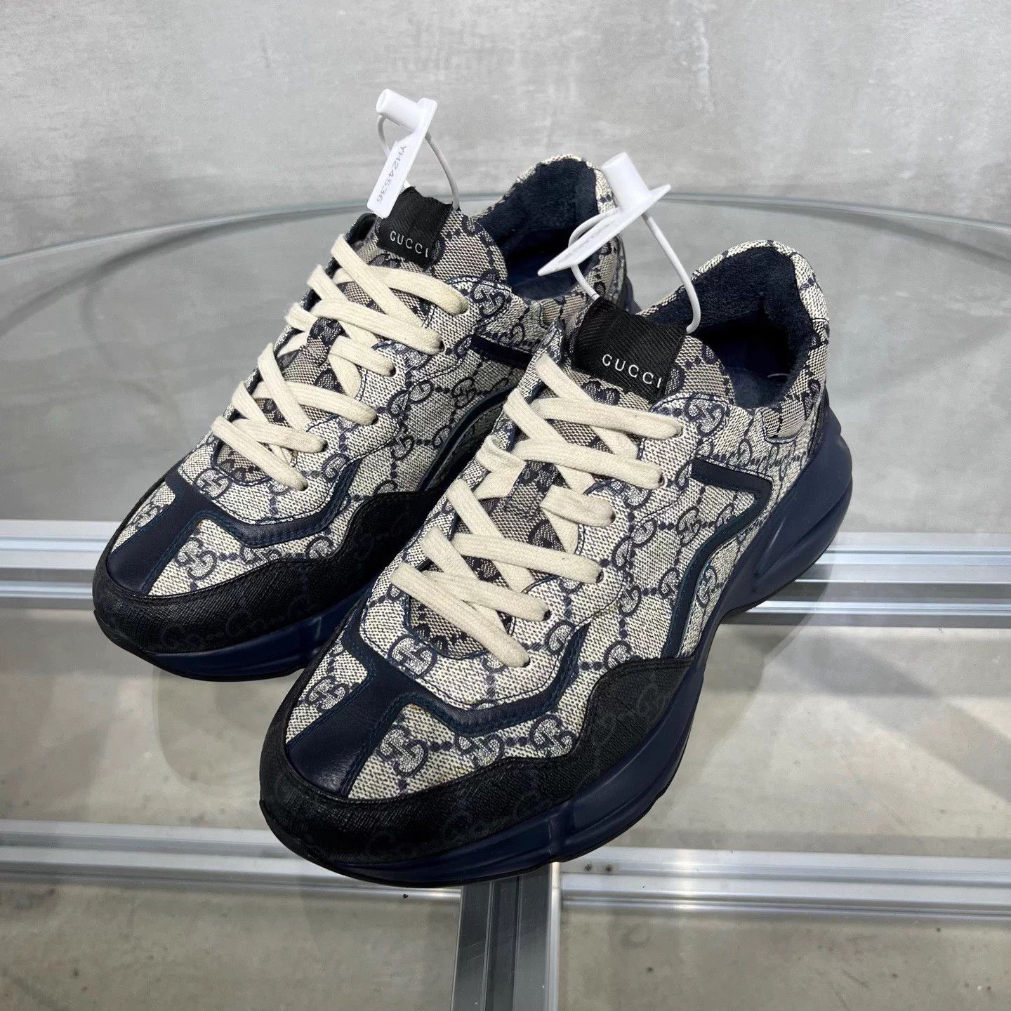 Gucci Gucci Rhyton Cream Blue GG Supreme Monogram Dad Sneaker Size US 7.5 / IT 37.5 - 2 Thumbnail