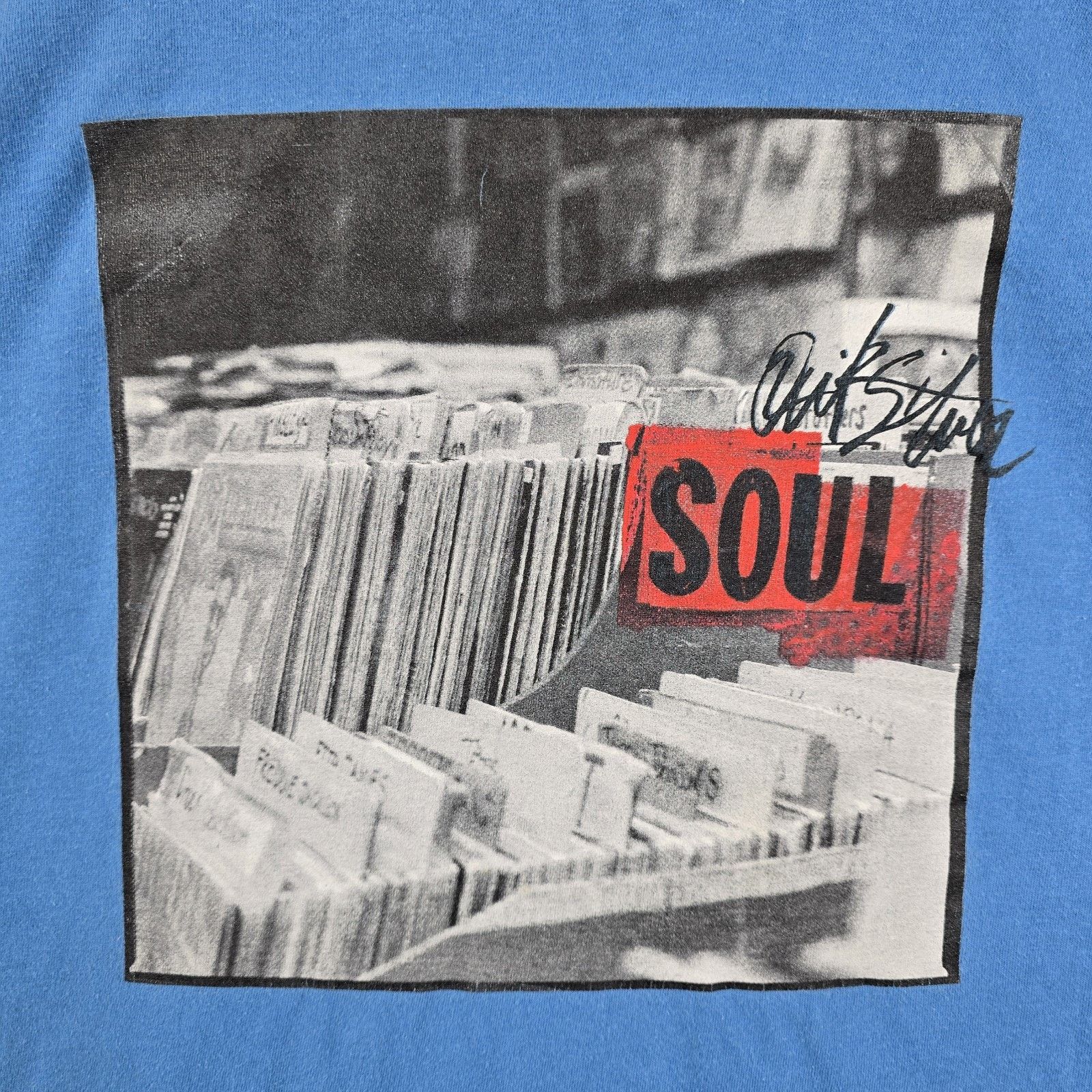Quiksilver Y2K Quiksilver Soul Vinyl Hip Hop Blue Shirt Men's Large Size US L / EU 52-54 / 3 - 4 Thumbnail