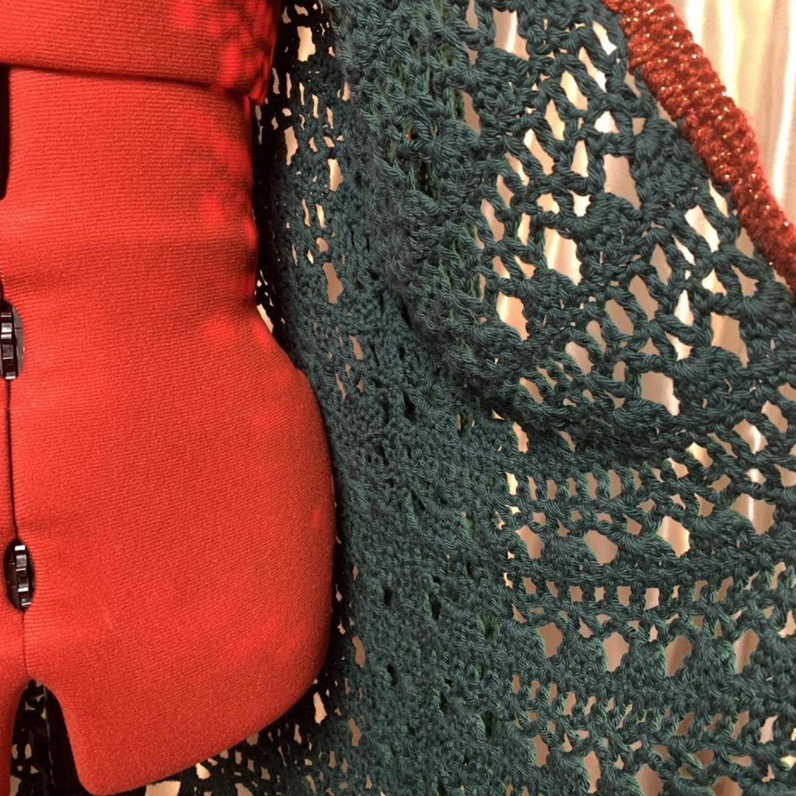 Other Intricate crochet forest green cardigan. Size M / US 6-8 / IT 42-44 - 3 Thumbnail