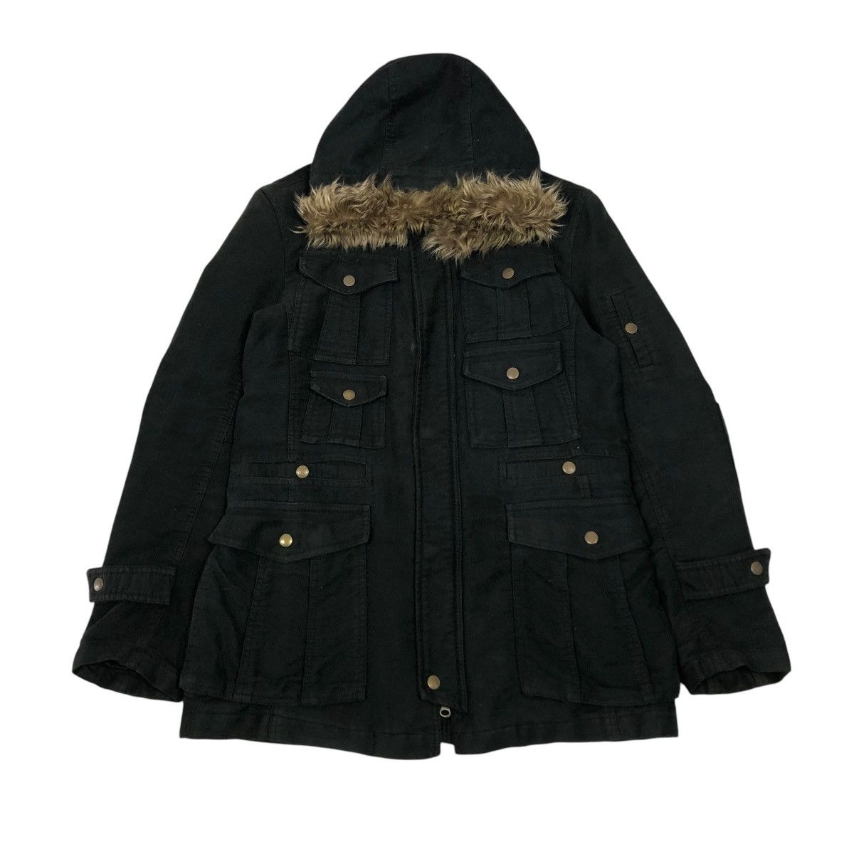 Issey Miyake 🔥VINTAGE BIKER JACKET HIDEAWAYS NICOLE MINK FUR HOODIE Size US M / EU 48-50 / 2 - 1 Thumbnail