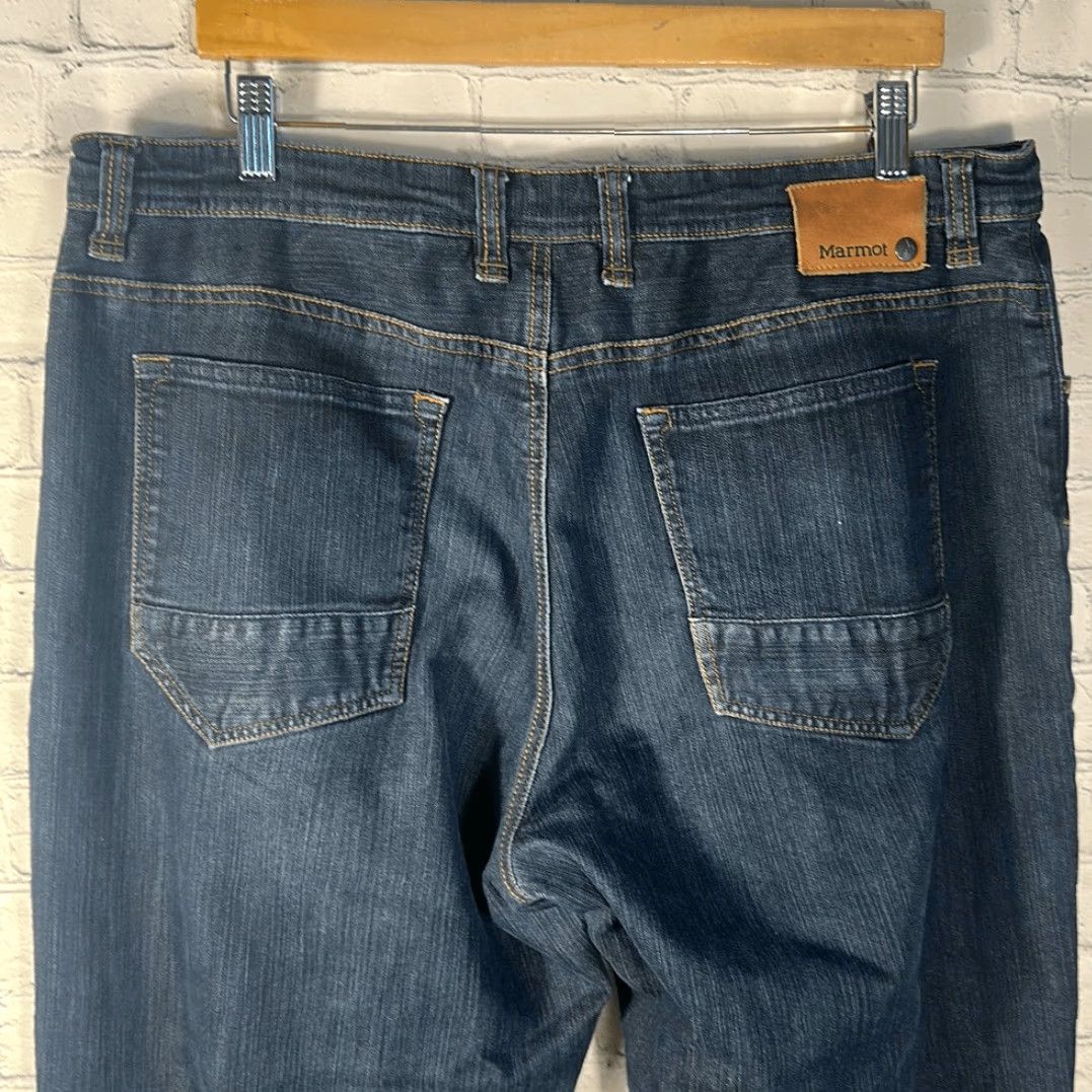 Marmot VINTAGE Marmot Jeans Men’s 40 Straight Stretch Preppy Blue Denim Y63970 Size US 40 / EU 56 - 4 Thumbnail