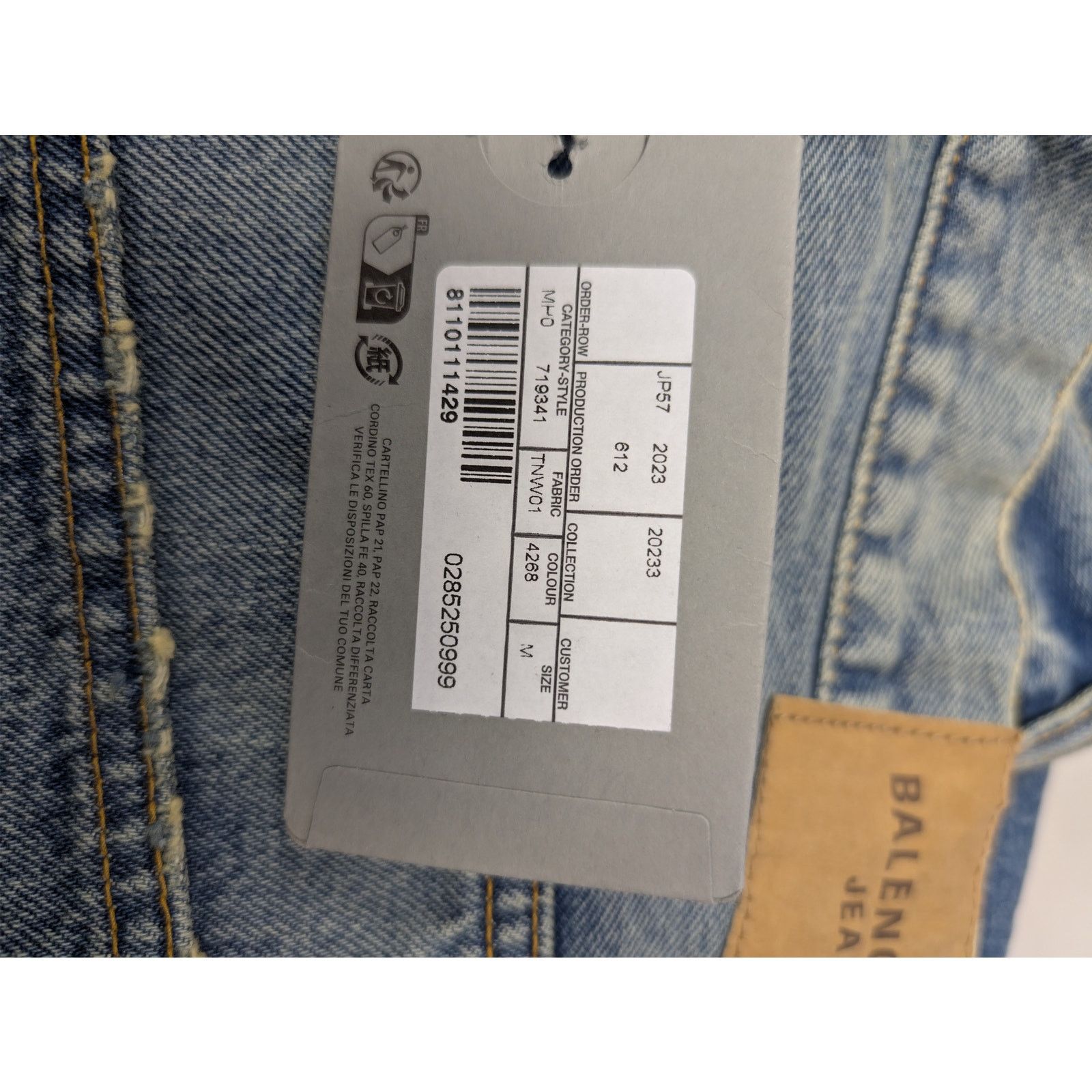 Balenciaga o1rshd1 Organic Blue Japanese Large Baggy Denim Jeans Blue Size US 32 / EU 48 - 22 Thumbnail