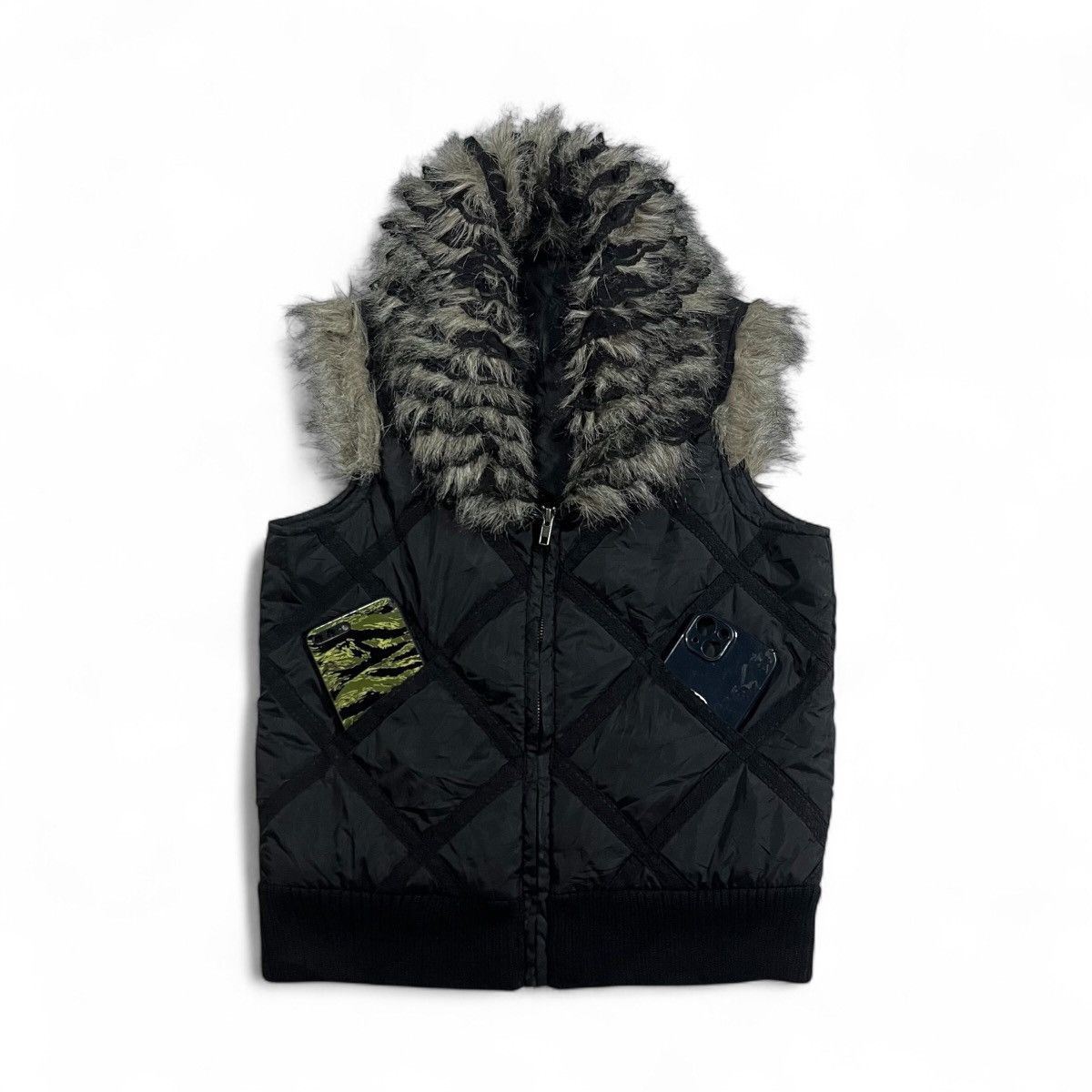 Japanese Brand Racoon Fur Puffer Vest LGB Style Size US M / EU 48-50 / 2 - 1 Thumbnail