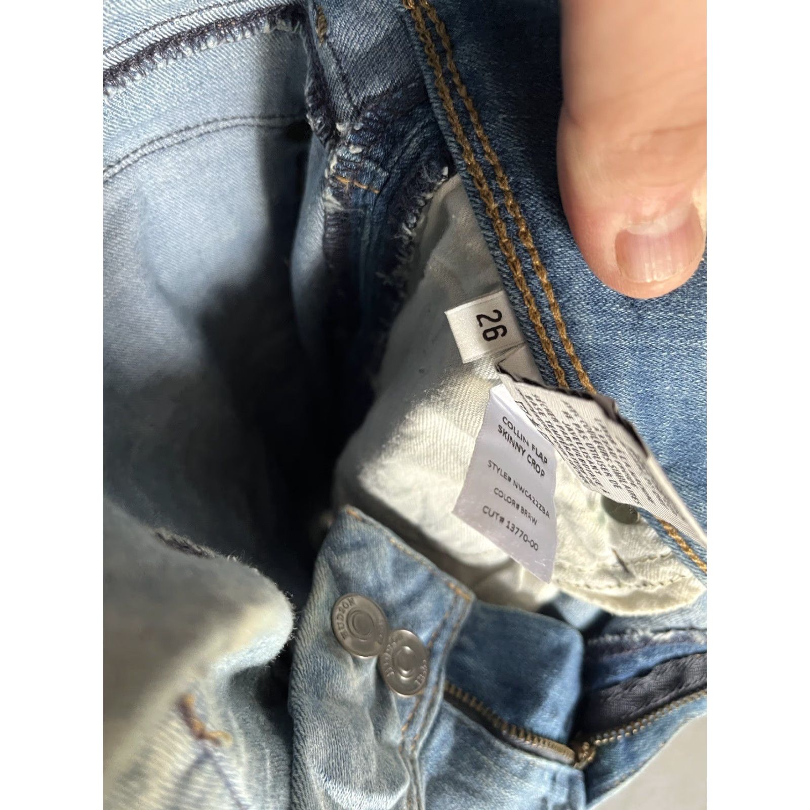 Vintage VINTAGE Hudson Collin Flap Skinny Crop Jeans Women 26 Blue Cropped 90s Mens Womens? Size 26" / US 2 / IT 38 - 5 Thumbnail