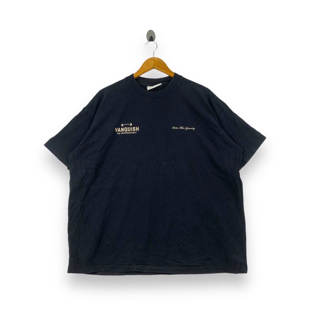 Vintage VANQUISH FITNESS JAPAN Collection Baggy Tee Shirt Top Size US XL / EU 56 / 4 - 2 Thumbnail