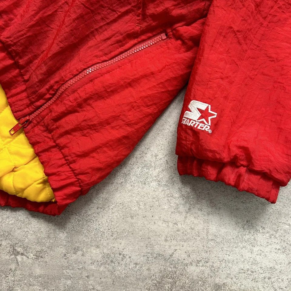 NFL × Starter × Vintage Kansas City CHIEFS STARTER PUFFER PULLOVER JACKET SIZE L RED Size US L / EU 52-54 / 3 - 5 Thumbnail