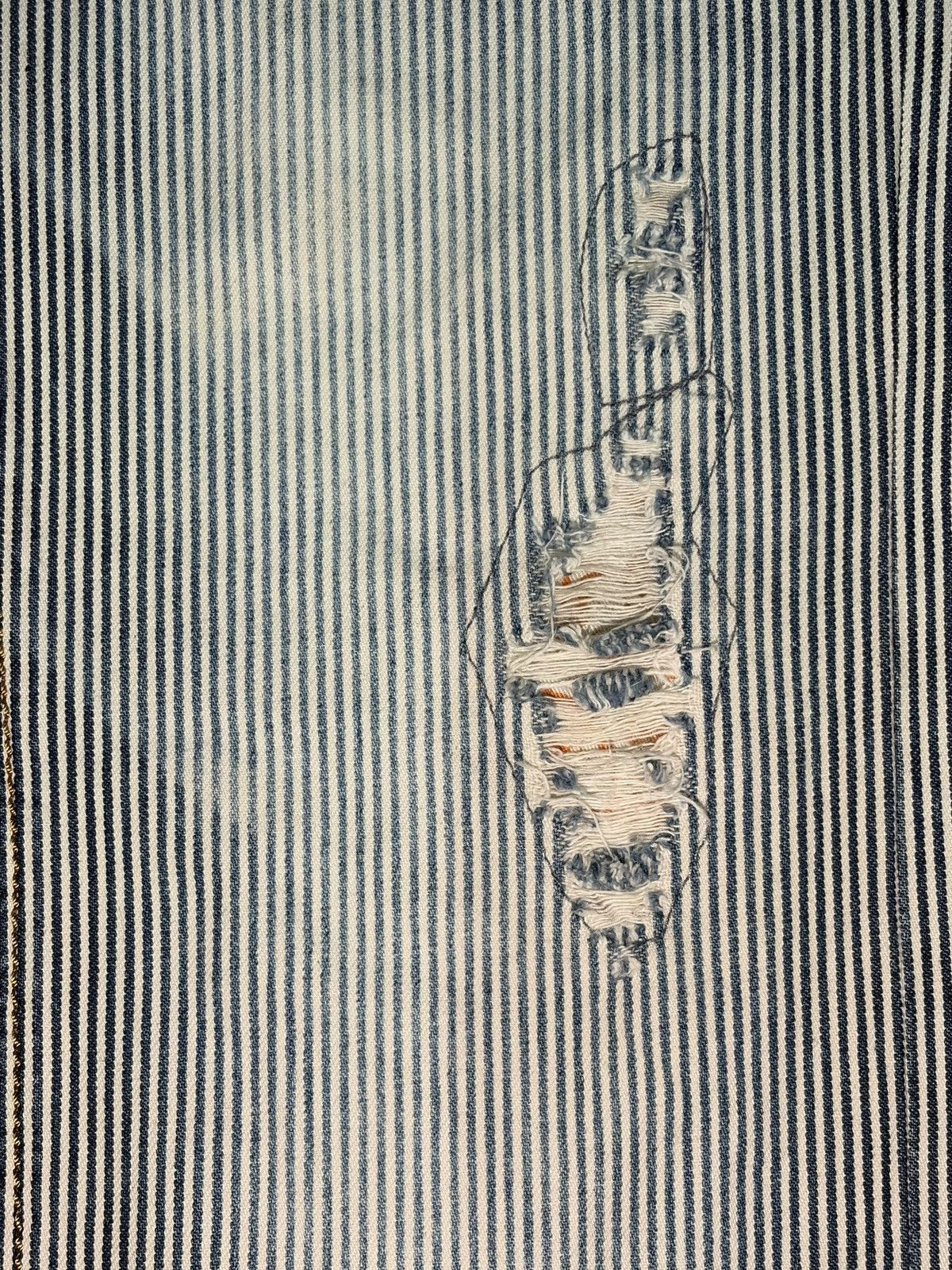 Edwin Vintage Japanese Brand Hickory Patches Distress Jeans Size US 30 / EU 46 - 3 Thumbnail