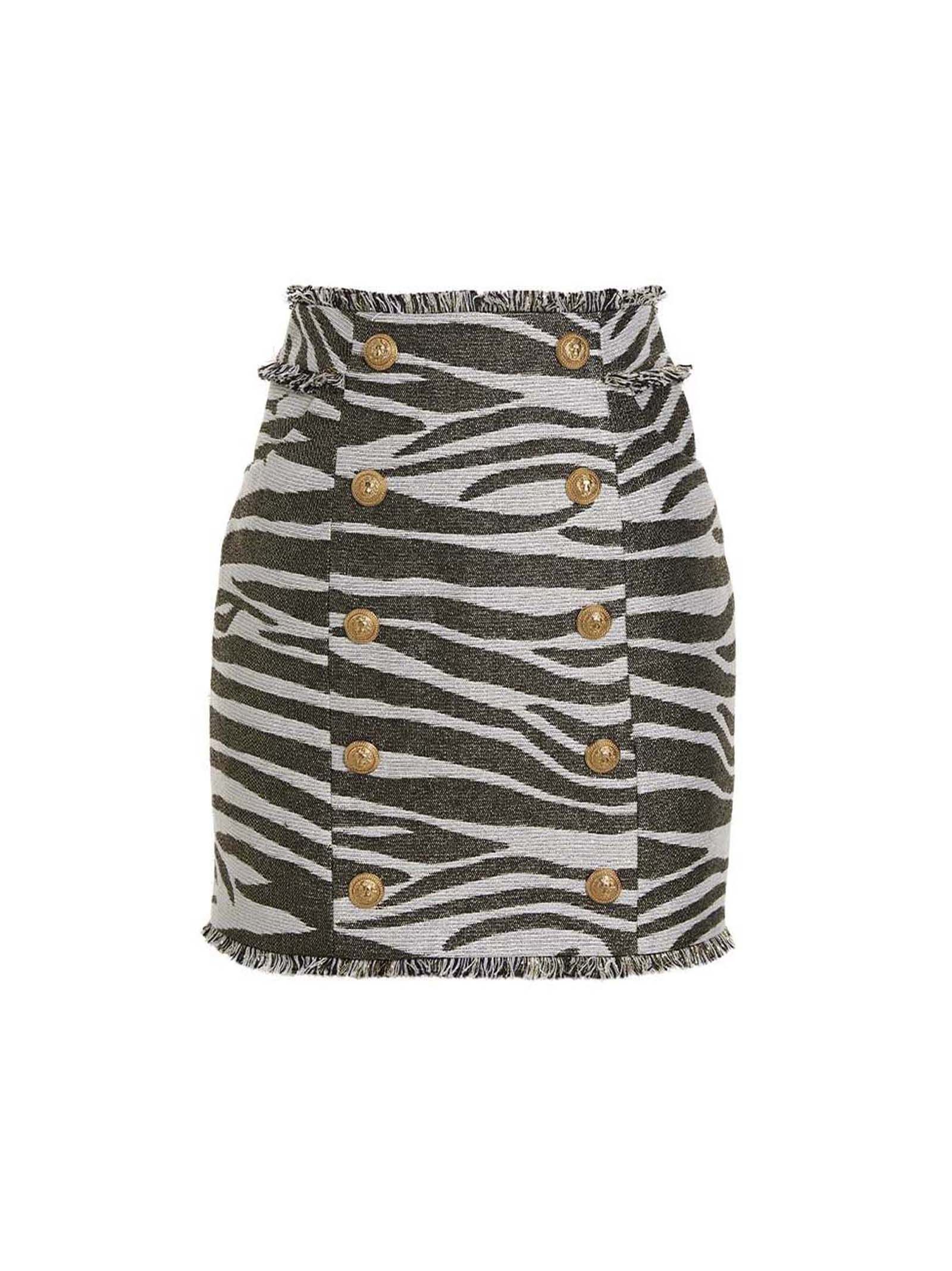 Balmain 'Lurex Zebra' Skirt Size 25" / US 0 / IT 36 - 1 Thumbnail