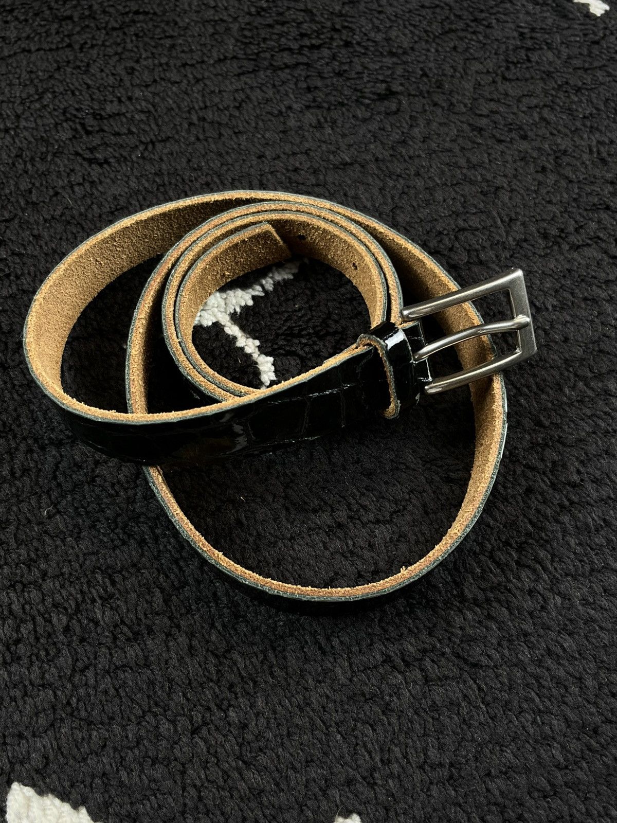 小物 JUNYA WATANABE Crocodile Embossed  Belt Comme des Garcons × Japanese Brand × Junya Watanabe Junya