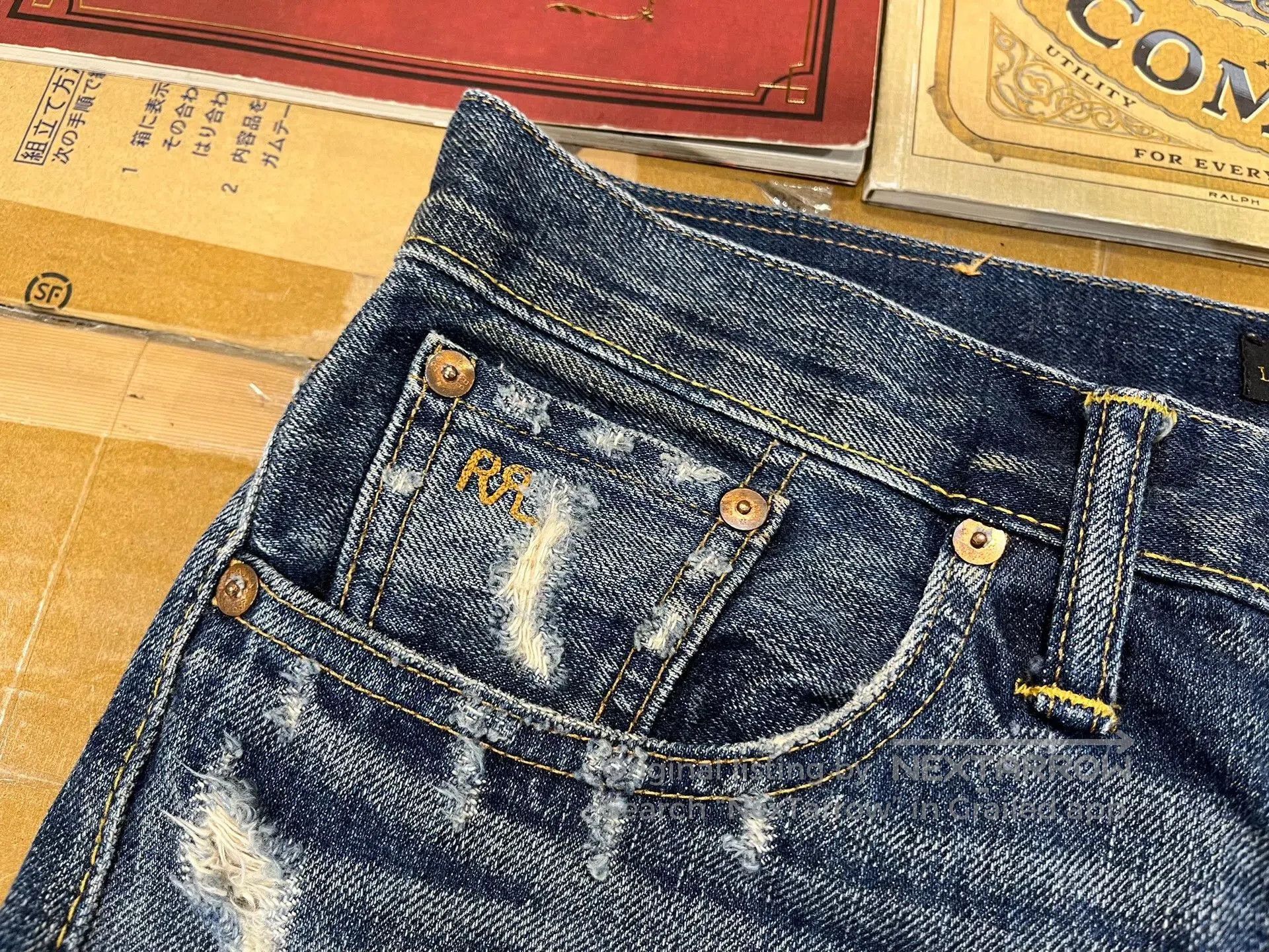 RRL Ralph Lauren RRL Vintage Limited Patch Distressed Jeans. Size US 30 / EU 46 - 4 Thumbnail