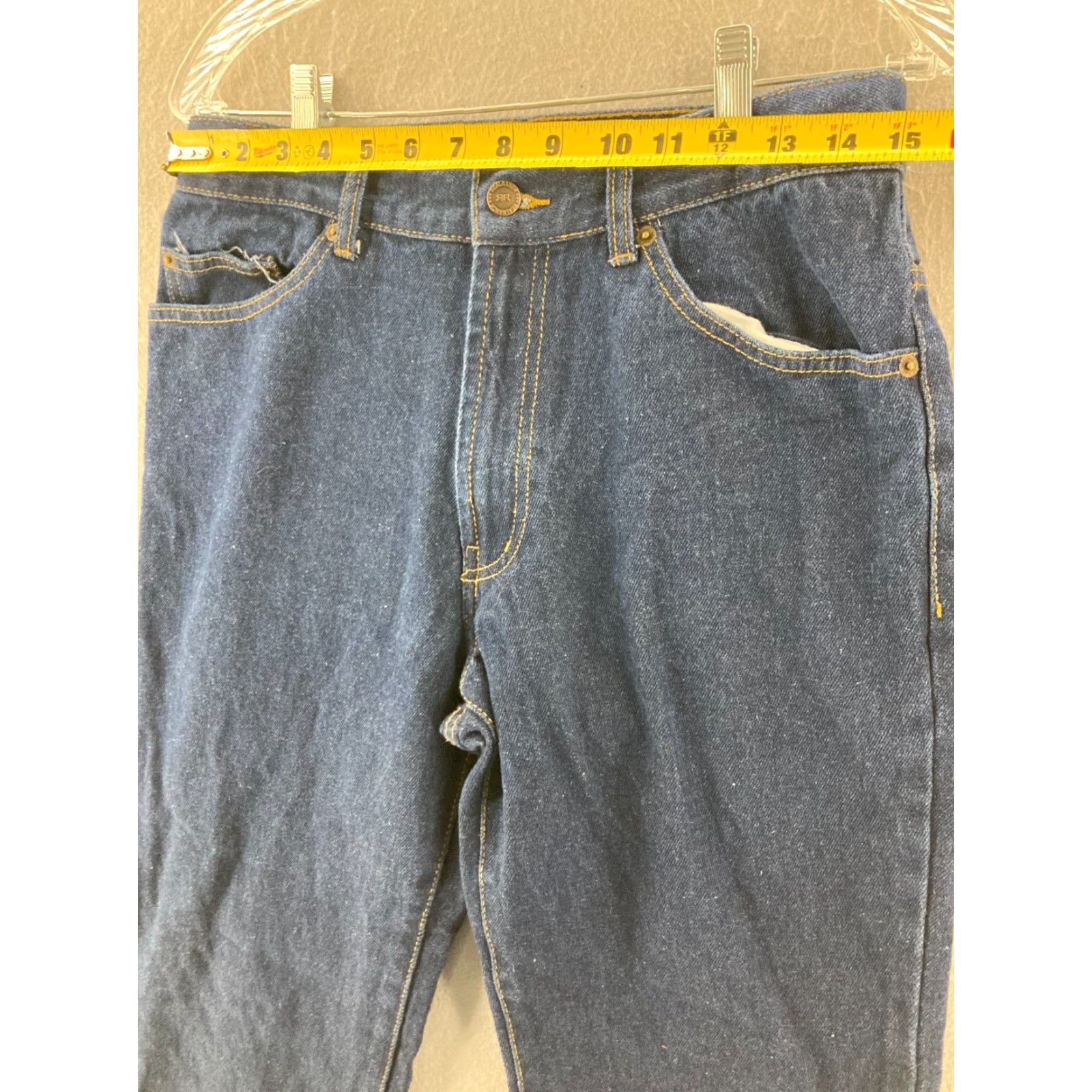 Vintage Real Ranch Jeans Mens 32x32 Blue - Jeans - Men - Regular - 32 - Blue - 5-Pocket Design - Denim - Straight - 90s - Logo - Vintage No Size US 32 / EU 48 - 2 Thumbnail