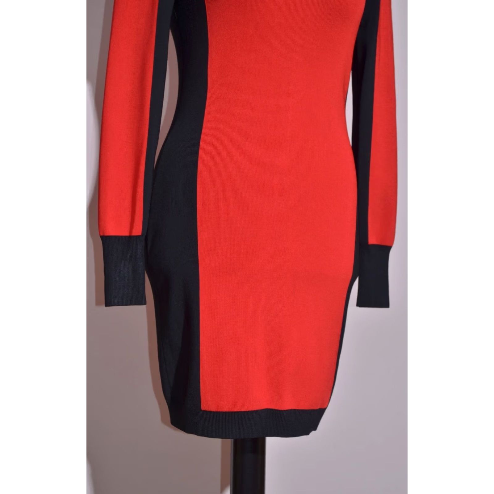 Balmain Balmain x H&M Dress Bodycon Knit Black Long Sleeve High Neck Zip Sz 38 Womens Size S / US 4 / IT 40 - 3 Thumbnail