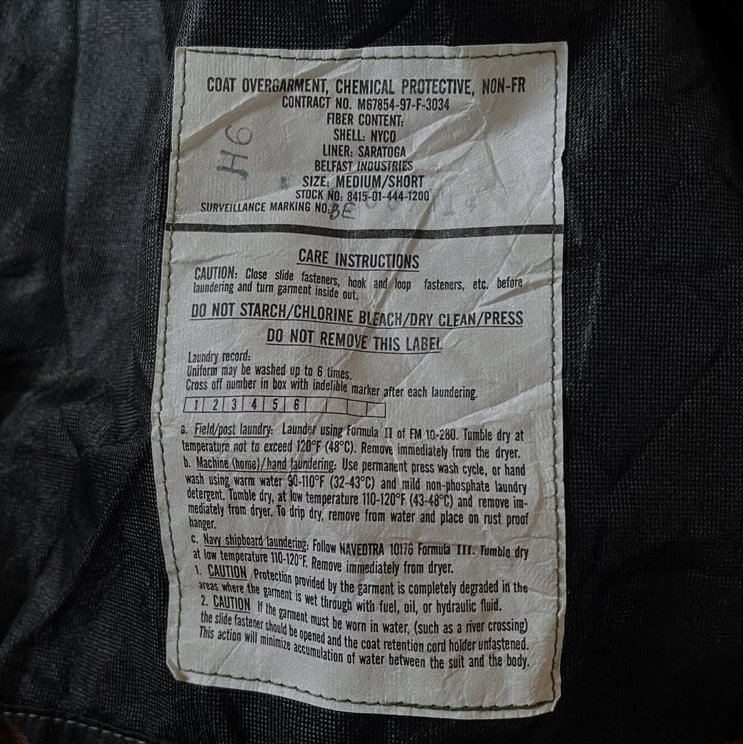 Vintage 00’s “U.S.Mitary” OVERGARMENT CHEMICAL PROTECTIVE NFR Jacket Size US M / EU 48-50 / 2 - 12 Thumbnail