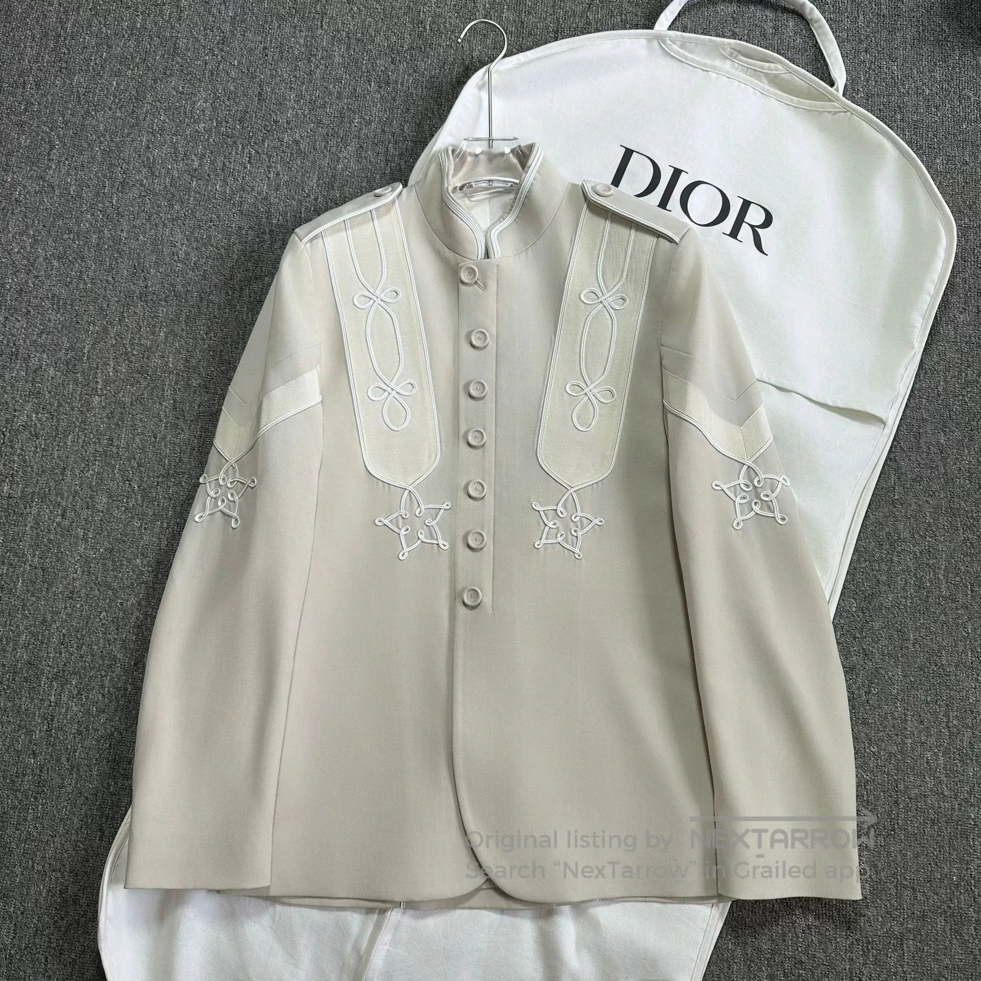 Dior Dior 21FW White Embroidered Jacket. Size US M / EU 48-50 / 2 - 1 Thumbnail